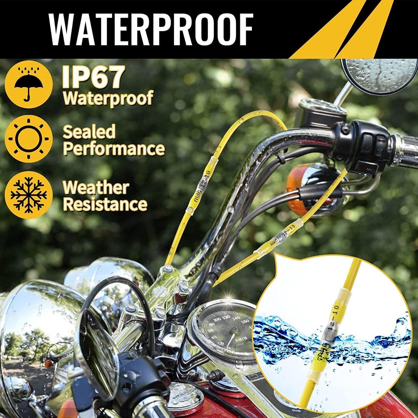 500PCS Solder Seal Wire Connectors, Sopoby Marine Grade Heat Shrink Wire Connectors, Waterproof Solder Wire Terminals, Butt Splice Electrical Connectors Kit