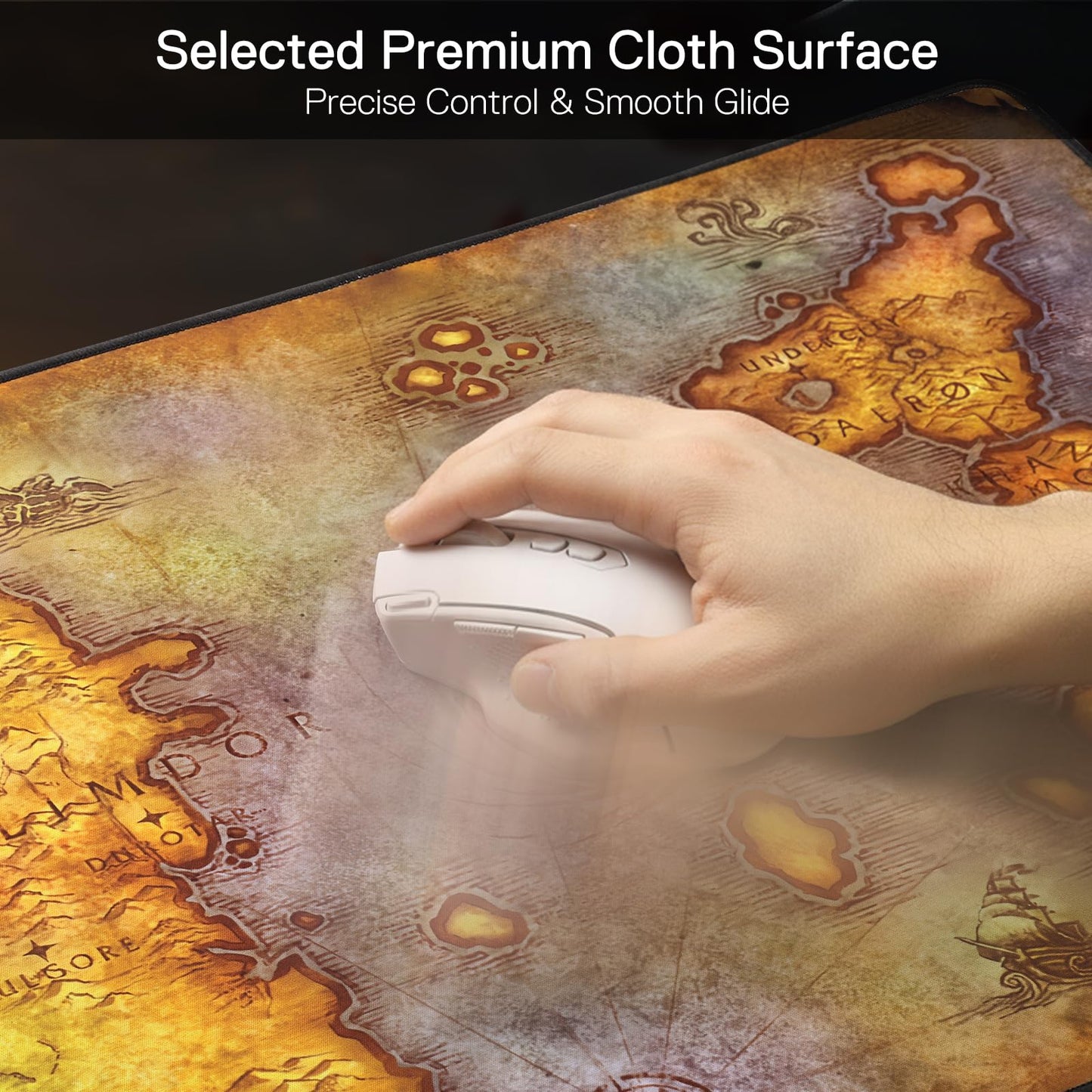 Blizzard Wow XXL Gaming Mouse Pad, Keyboard Pad for Gamer, Office & Home, Non-Slip Rubber Base, Extended Desk Mat with Stitched Edge, Easy to Clean, 60 * 40CM