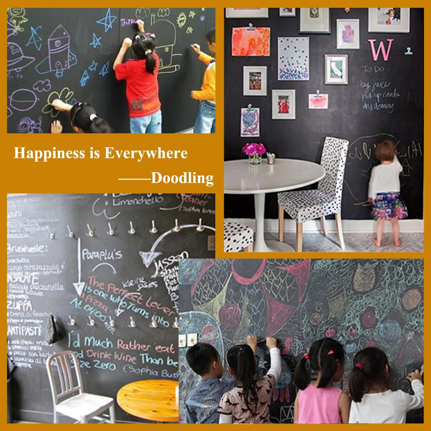 JUMUBOARD Self-Adhesive Chalkboard Sticker, 31.50" x 15.75" (80 x 40 cm) Magnetic Receptive Blackboard Wall Film, No Ghosting, Easy Write & Clean | Peel & Stick for Office, Home & Classroom