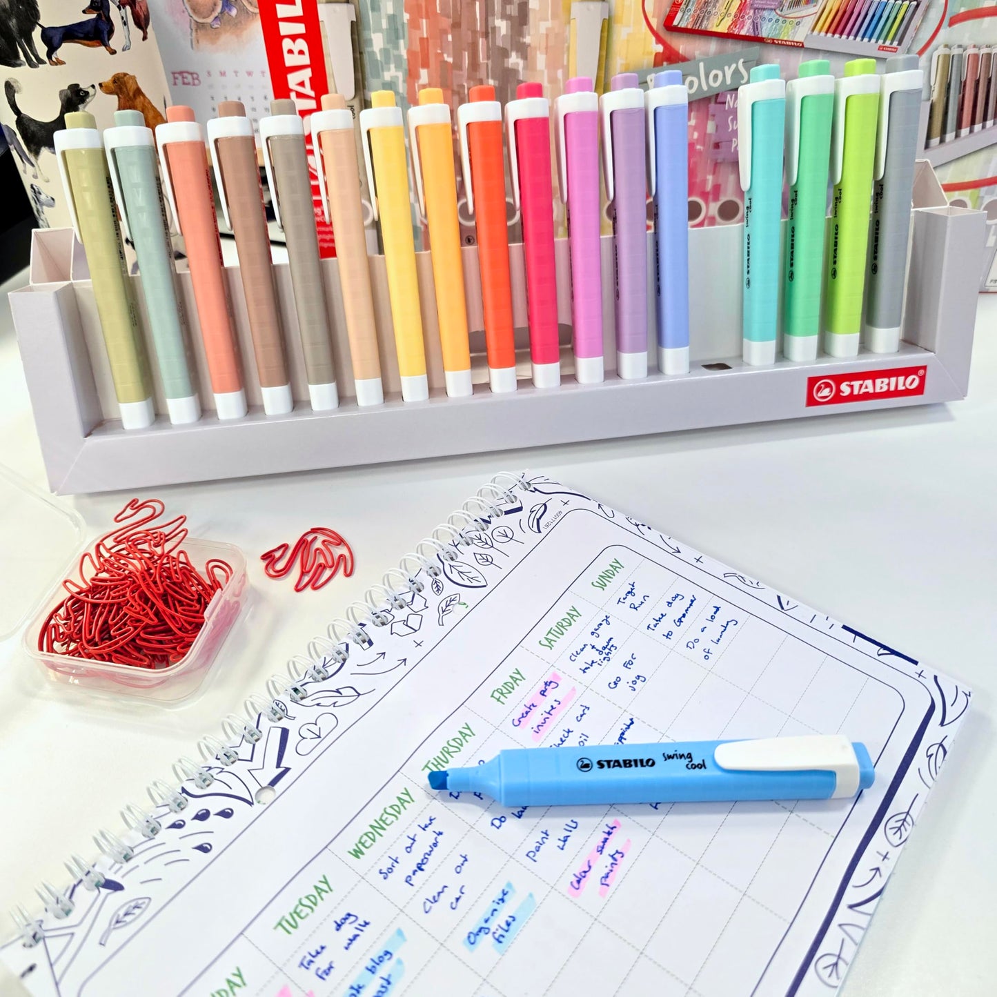 STABILO - Highlighter - Swing Cool - Set of 18-8 Natural Colors & 10 Pastel Colors