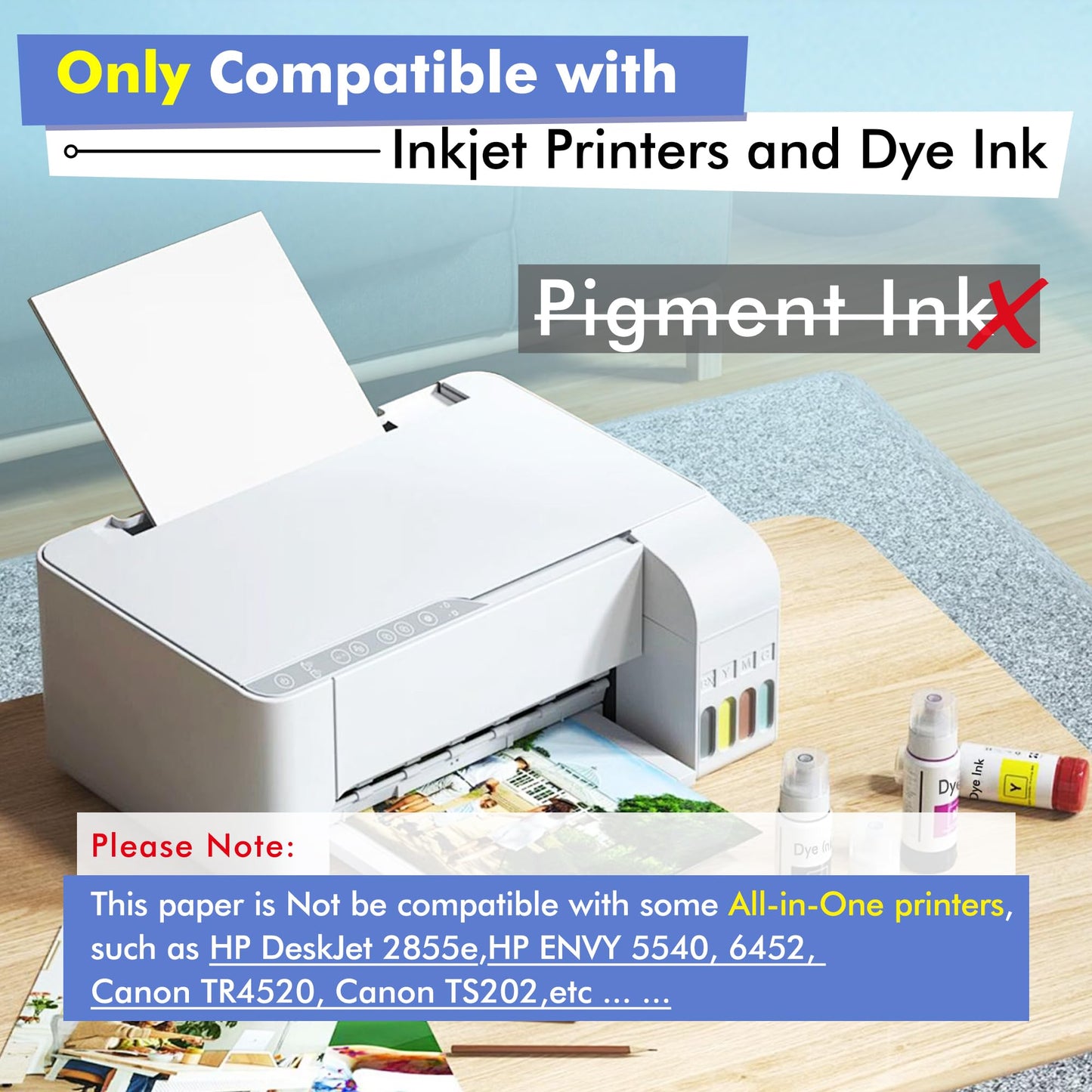 Koala Thick Photo Paper Double-sided Glossy Heavyweight Paper 8.5X11 80LB 100 Sheets 300GSM Cardstock Compatible with Inkjet Printer