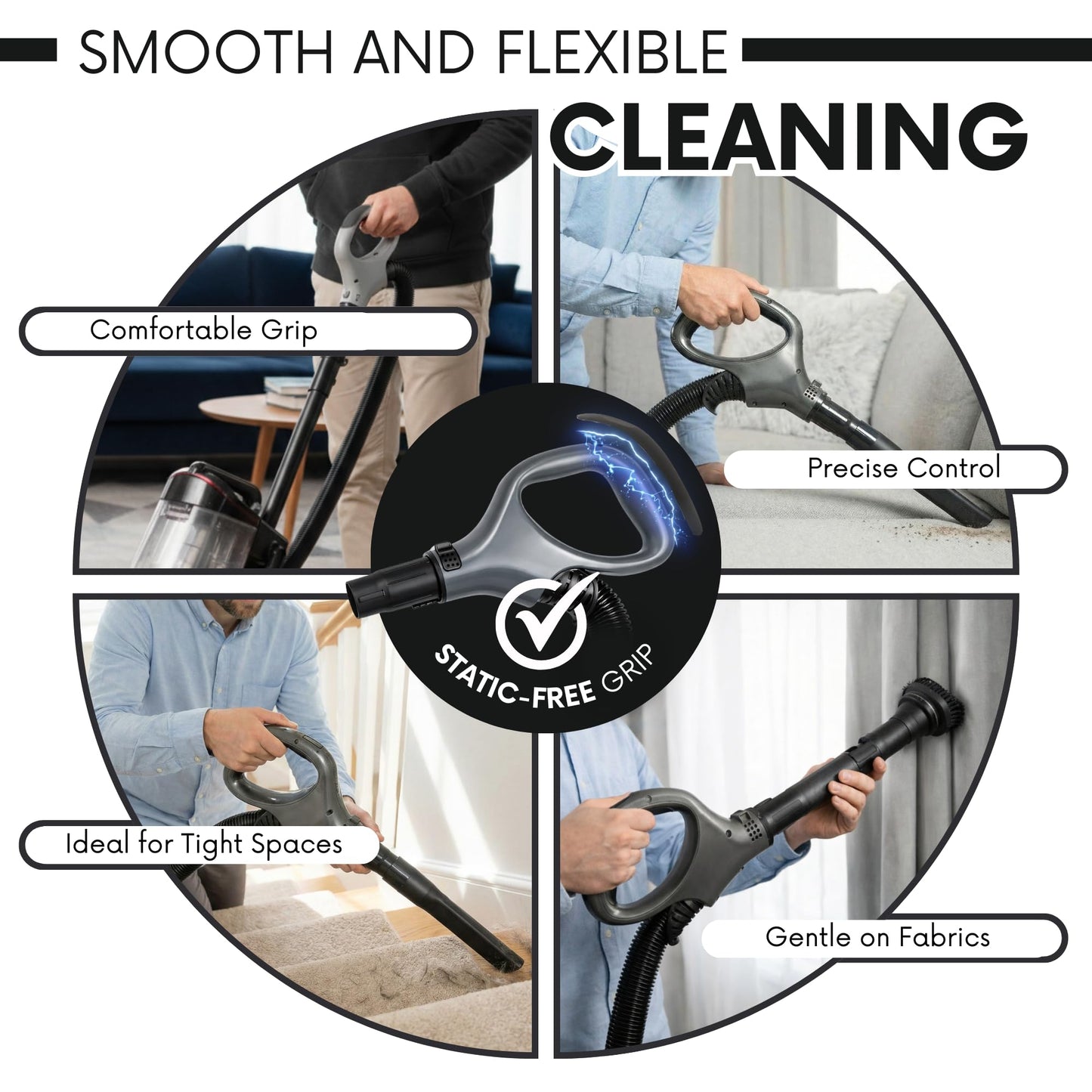 Replacement Hose Handle for Shark Vacuums for ONLY Models ZU62 ZU62C ZU60 ZU102 - Hose Handle for Navigator - Shark Rotator Professional Lift-Away Accessories - Upright Bagless Vacuum Cleaners