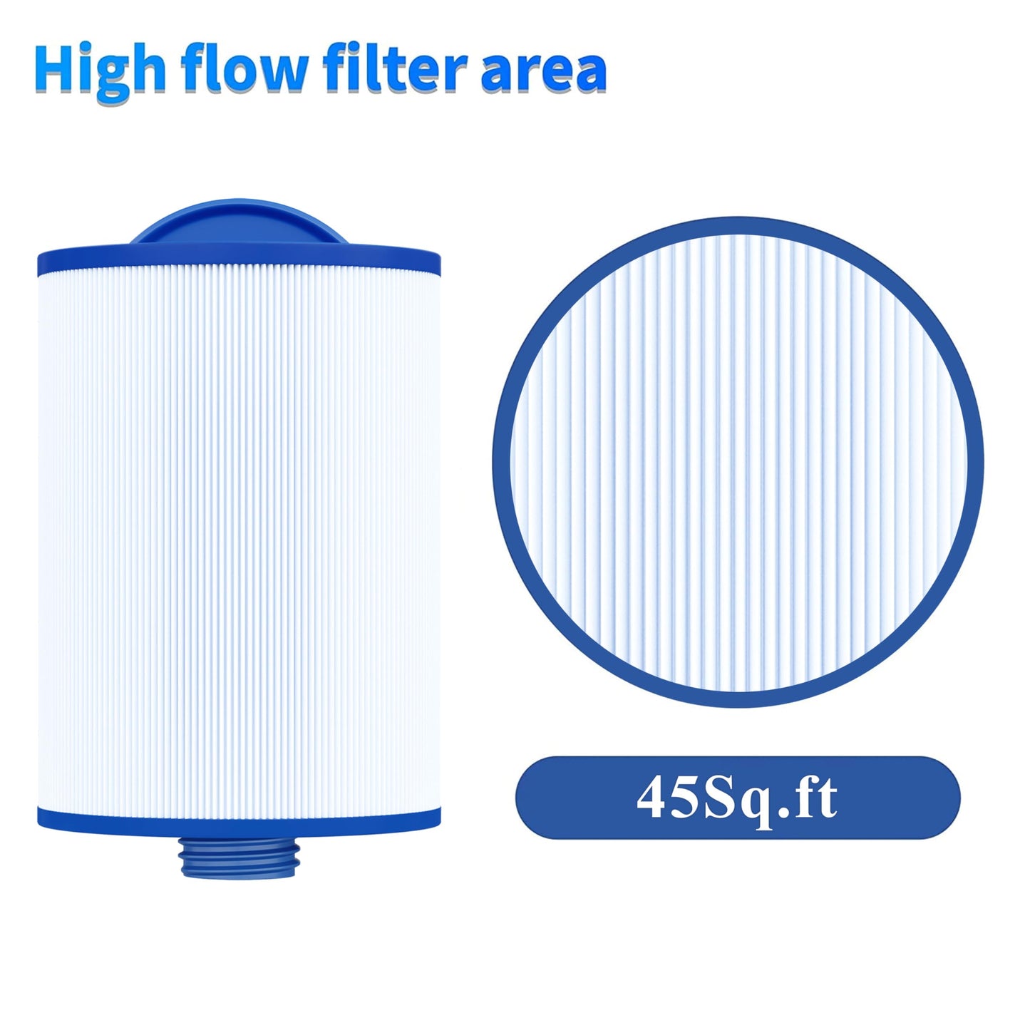 Cryspool Coarse-Thread Spa Filter Replaces 6CH-940, PWW50P3 (NOT PWW50P4), Filbur FC-0359, Waterway Vita Aber,Viking Spa Hot Tub Filter, 2 Pack