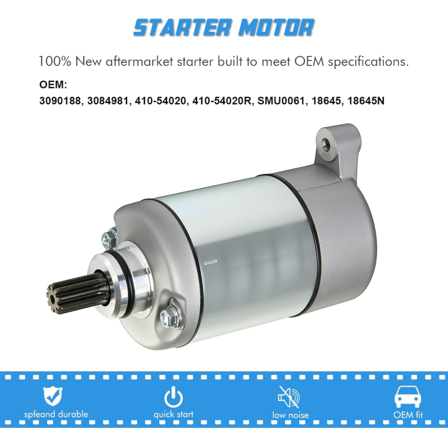 Starter Motor Replacement for Polaris Sportsman 500 325 330 335 425 400 450 ATV UTV Ranger Magnum Trail Boss Big Boss ATP Scrambler Starter HO 1995-2014 3090188 3084981