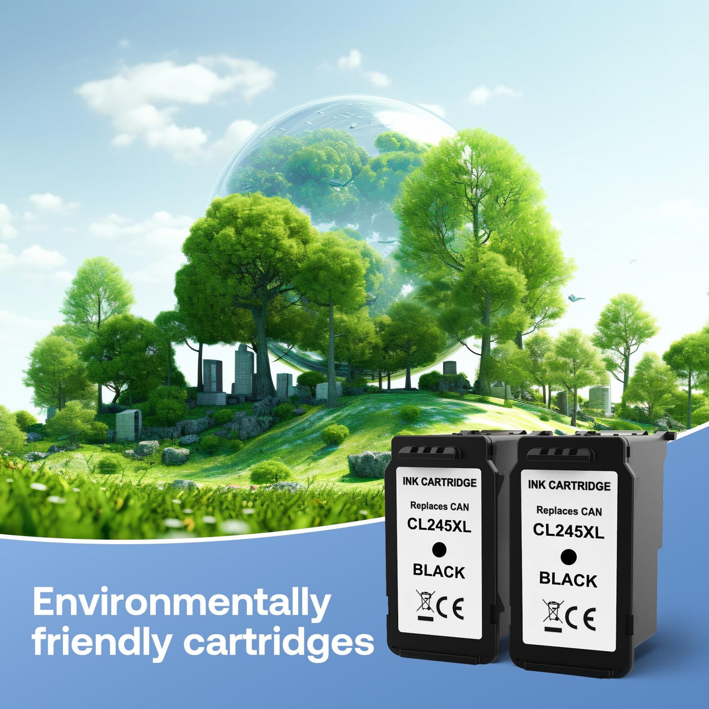 SGSUBY 245XL Black Ink Cartridge Replacement for Canon Ink 245XL PG-243 XL PG-245 XL Compatible with Canon Pixma MX490 MX492 TR4520 MG3022 MG2522 MG2920 MG2420 MG2520 TS3322 Remanufactured (2 Black)