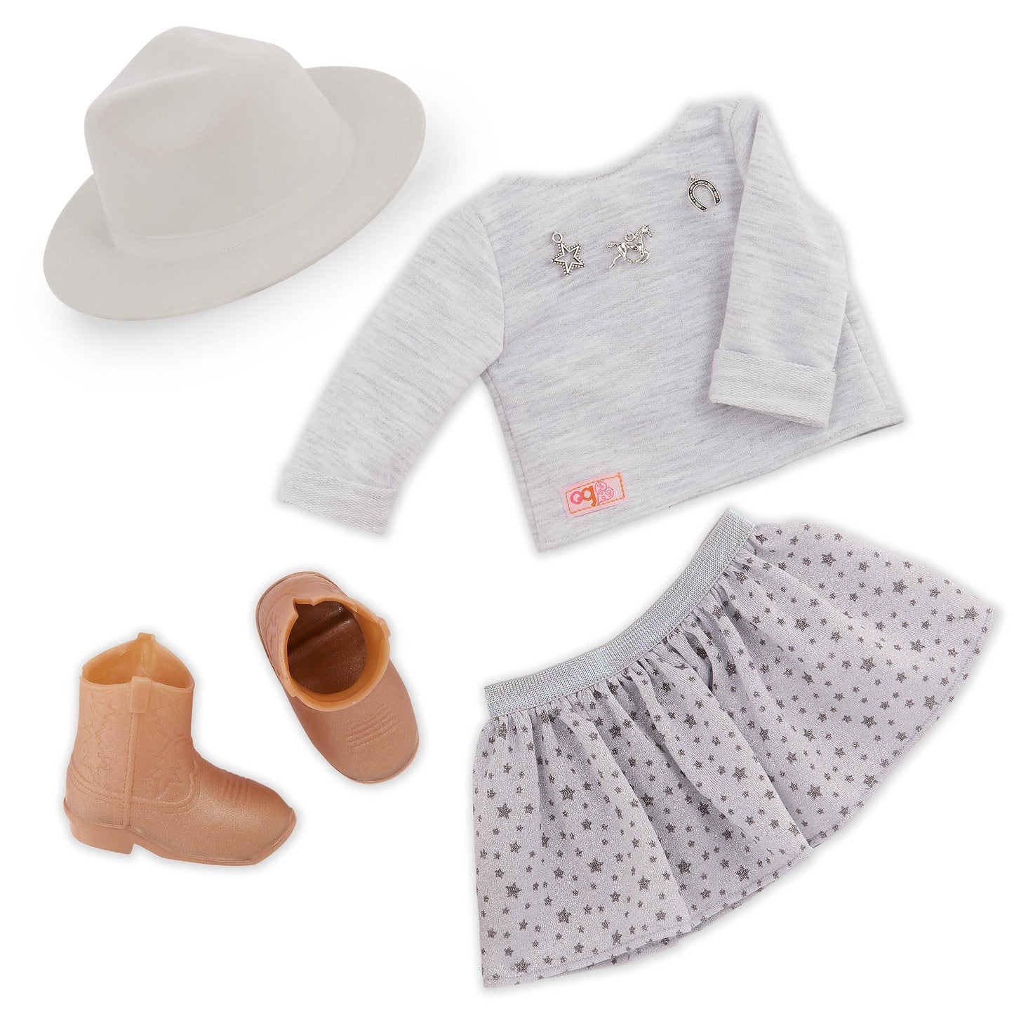 Our Generation – 18-Inch Fashion Doll – Lifelike Hazel Eyes & Long Platinum – Blonde Hair – Equestrian Sweater Charms & Brim Hat – Pretend Play 3+ Years – Abigale