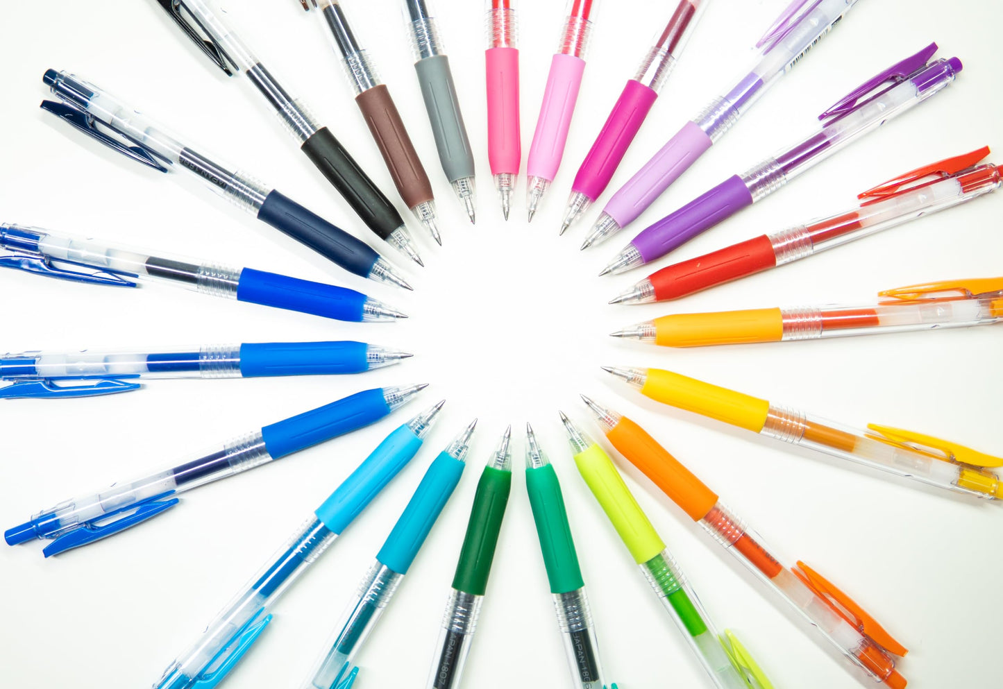 Zebra Pen SARASA Clip Retractable Gel Pen, 0.5mm Fine Point, Rainbow Assorted Vibrant Ink Colour, Water-Based, Ideal for Office and School, Journal, Note Taking and Planner Use, 20-Pack (47220)