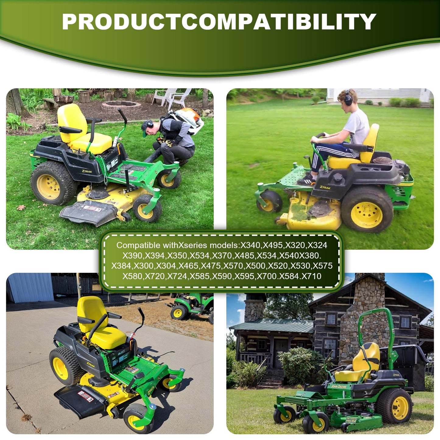 sanbaiyi Replacement Part TCA16388 Mower Deck Side Discharge Chute Kit Compatible with John Deere 48C, 54C, 54D, 62D Fits Lawn and Garden Tractor Models: GX255, GX325, GX335, GX345 Lawn Tractors