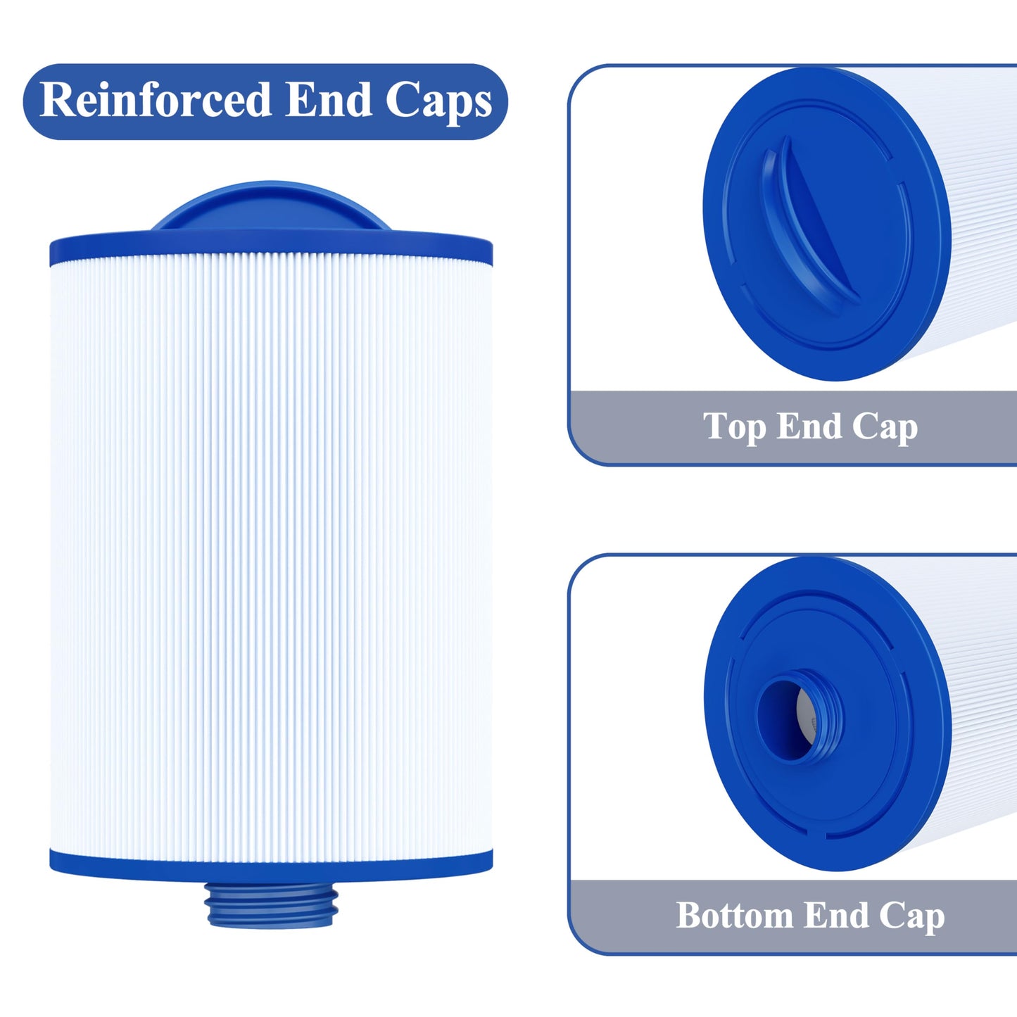 Cryspool Coarse-Thread Spa Filter Replaces 6CH-940, PWW50P3 (NOT PWW50P4), Filbur FC-0359, Waterway Vita Aber,Viking Spa Hot Tub Filter, 2 Pack