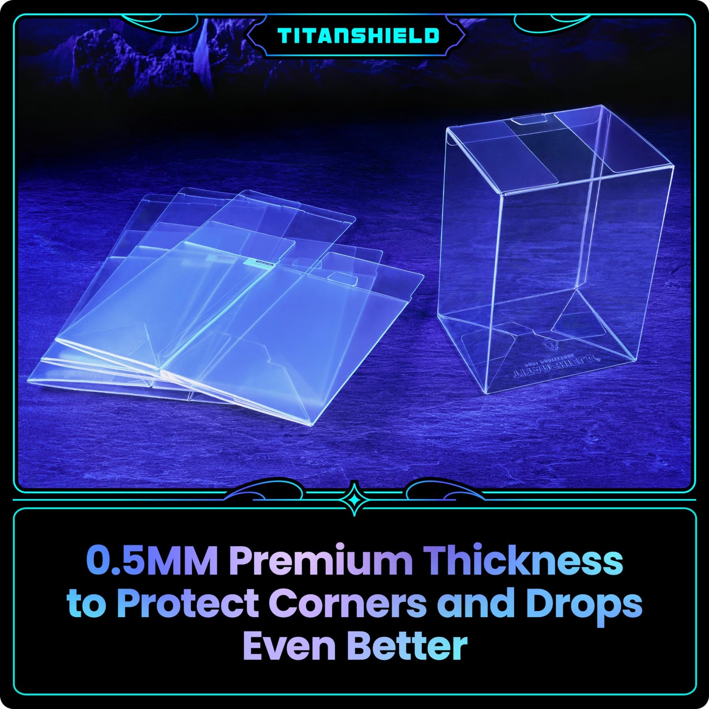 TitanShield 0.5mm Platinum UV and Scratch Resistant Pop Protectors Sleeve Case Compatible with Funko - 4" Inch Pop! Vinyl Figures (20 Count)