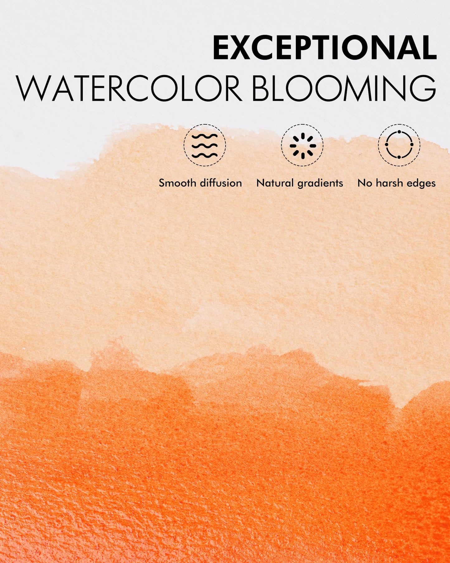 Fuumuui Watercolour Journal 6.5"x9.1", 100% Cotton Watercolour Paper Pad 140LB/300GSM, Cold Pressed 20 Sheets Travel Watercolor Sketchbook with Travel Brush for Art Painting, Drawing, Mixed Media