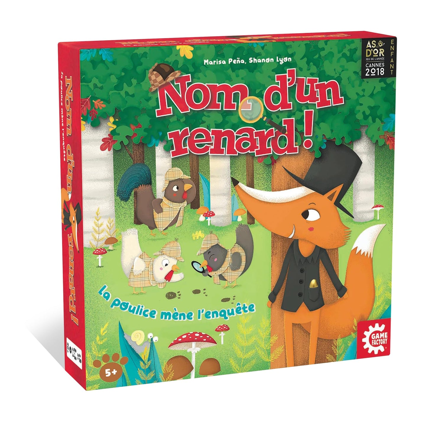 FoxMind Games: Nom d'un Renard, Outfoxed Français, Jeu d'enquête coopératif, 2 à 4 joueurs, 5 ans et Plus