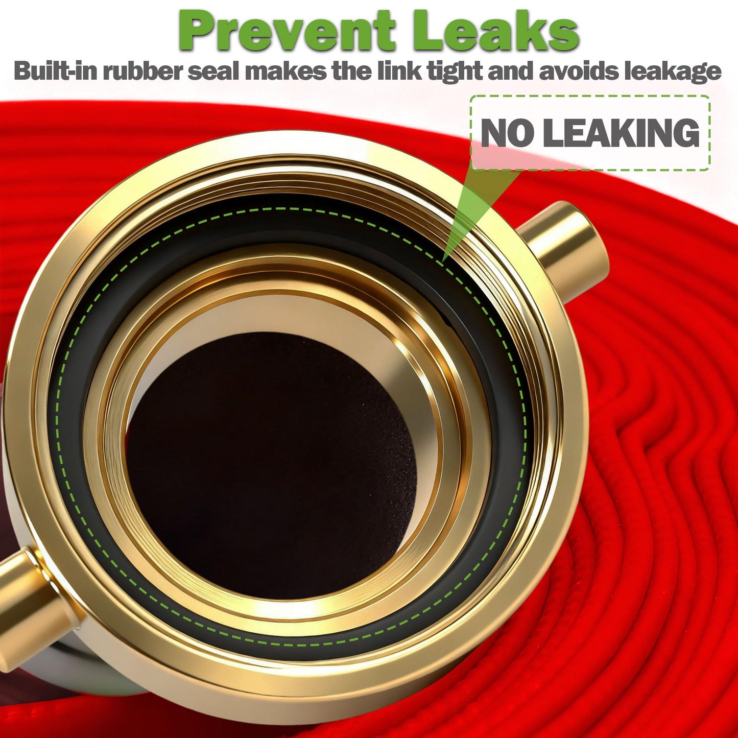 SpringSpray Swivel 2-1/2" NST (NH) Female x 2" NPT Male Brass Fire Hydrant Adapter with Pin Lug Brass Fire Equipment Hose Adapter