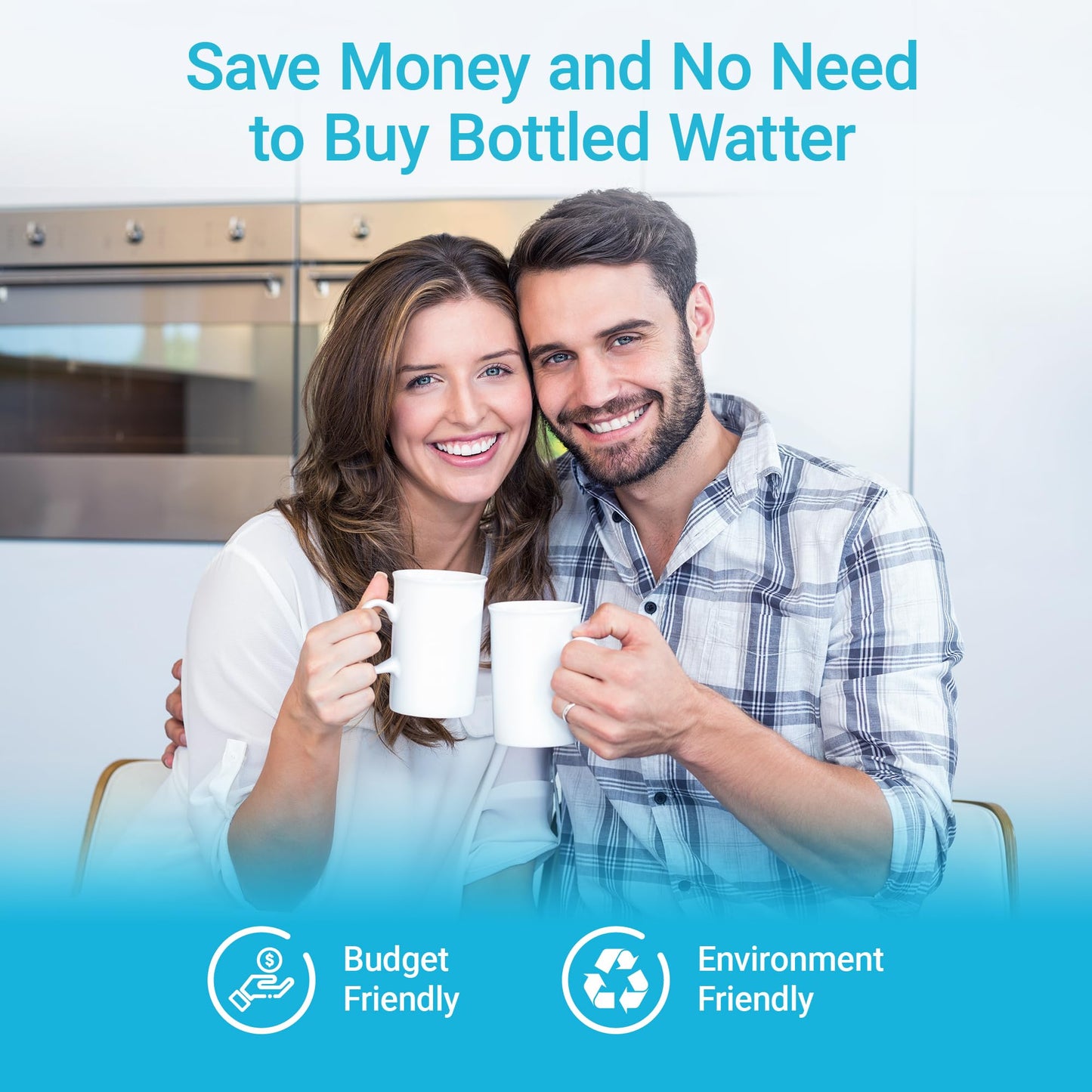 AQUA CREST LT1000PC ADQ747935 MDJ64844601 NSF Certified Refrigerator Water Filter and Air Filter, Replacement for LG® LT1000P®, LT1000PC, LT-1000PC and LT120F®, 4 Combo