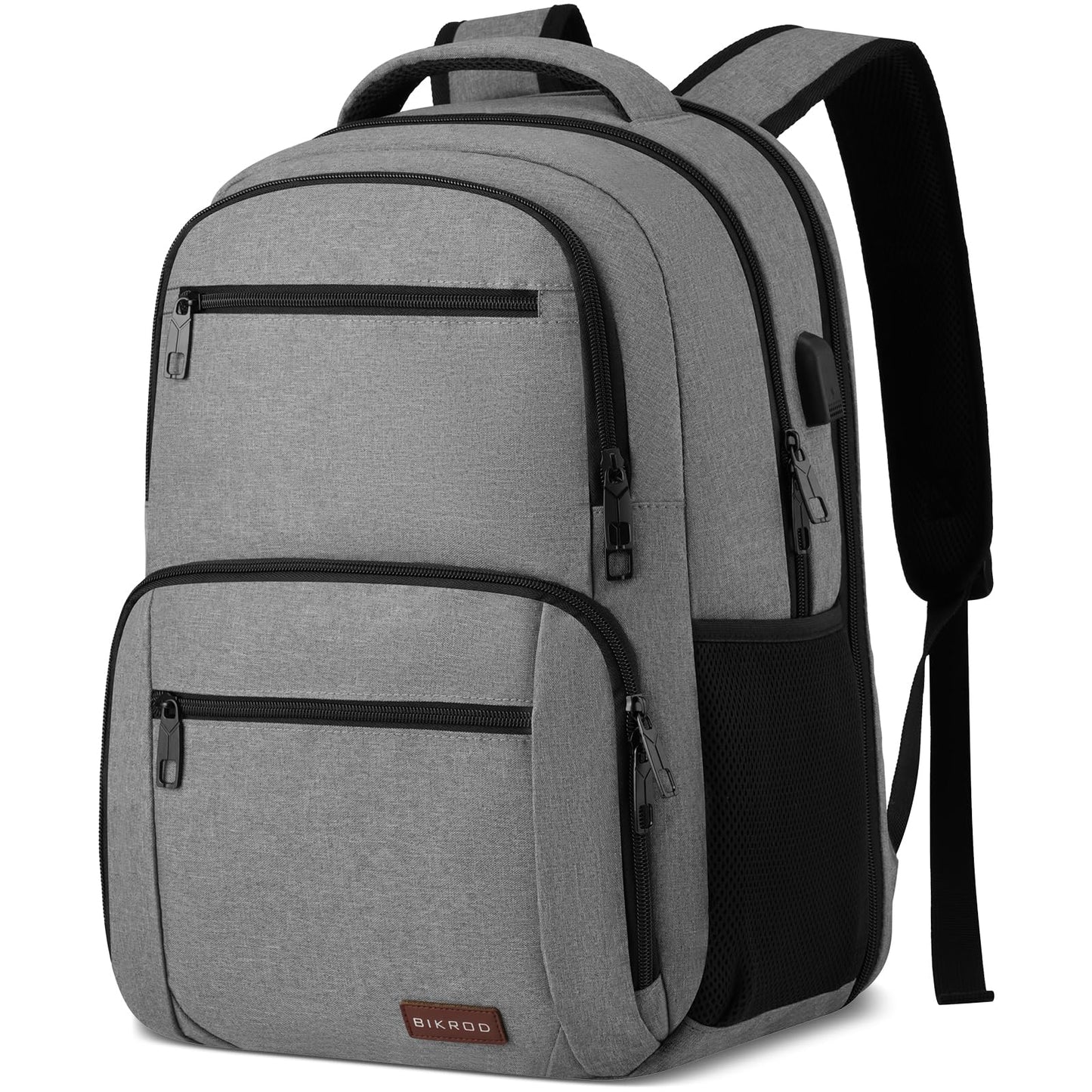 Backpack for Men and Women, School Backpacks for Teen Boys Water Resistant TSA Travel Backpack with USB Charging Port, Business Anti Theft Computer Bag Gifts Fits 15.6 Inch Laptop, Grey