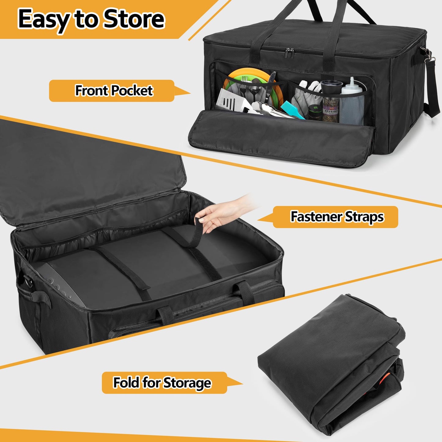 HODRANT Pizza Oven Bag Compatible with Ooni Koda 16 Gas Pizza Oven, Outdoor Pizza Oven Cover Compatible with Ooni Koda 16, Oven Carry Case with Shoulder Strap for Pizza Oven Accessories Kit, Bag Only