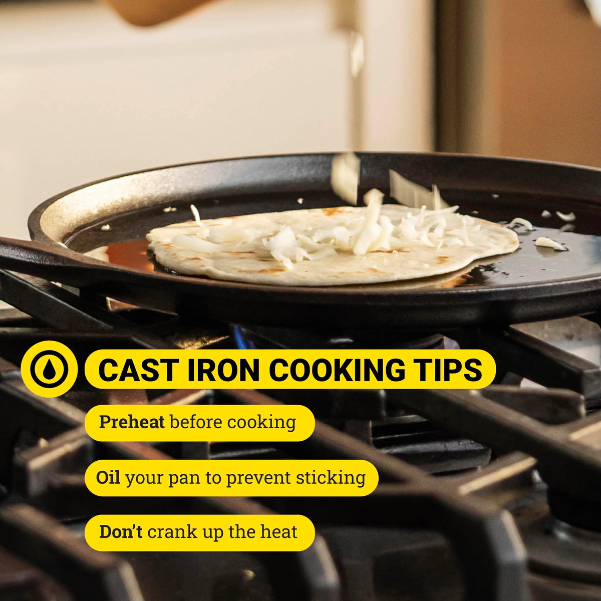 Lodge Bold 12 Inch Seasoned Cast Iron Square Griddle with Loop Handles, Design-Forward Cookware