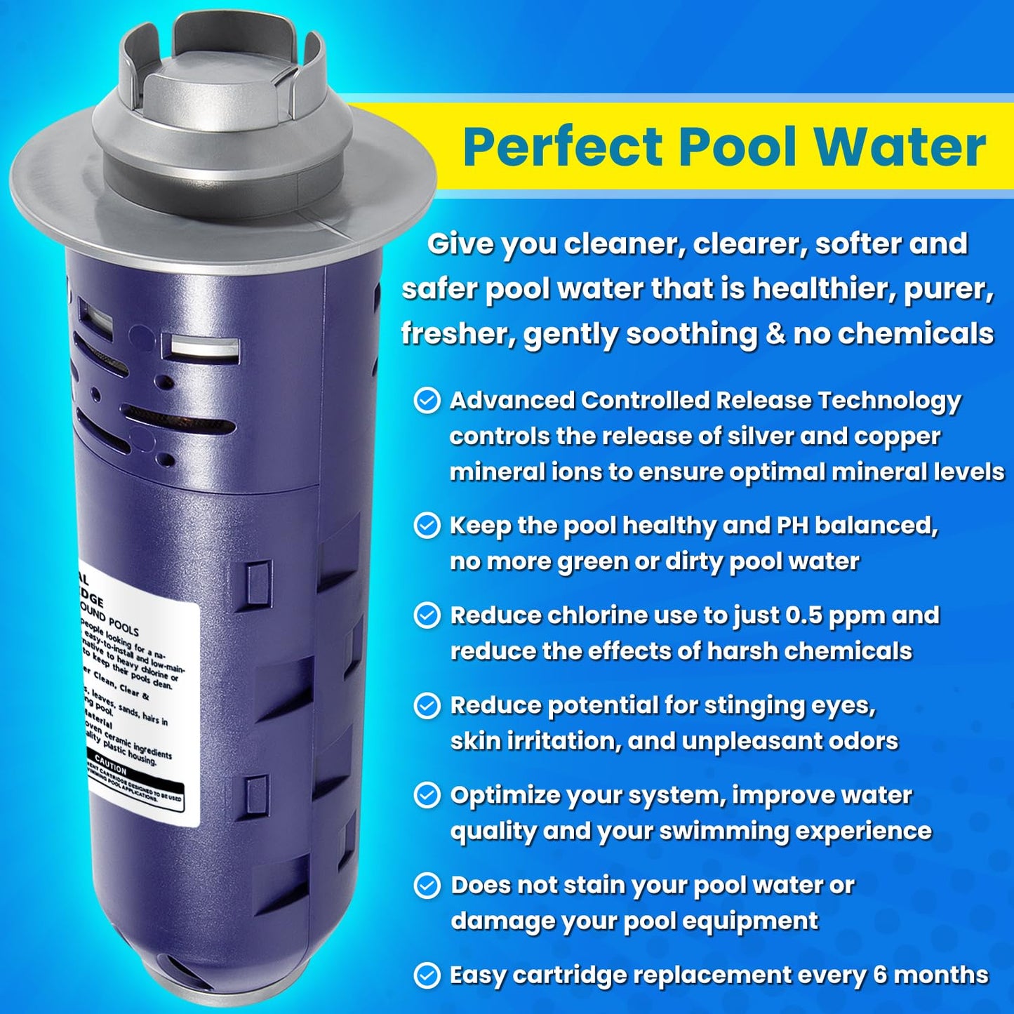 Replacement for Nature2 Duoclear 45 Cartridge W28002 W26002 for All Zodiac Duoclear & Nature2 Fusion, Fusion Soft, Vision Pro System Aboveground Ingroud Swimming Pool Up to 45,000 Gallons