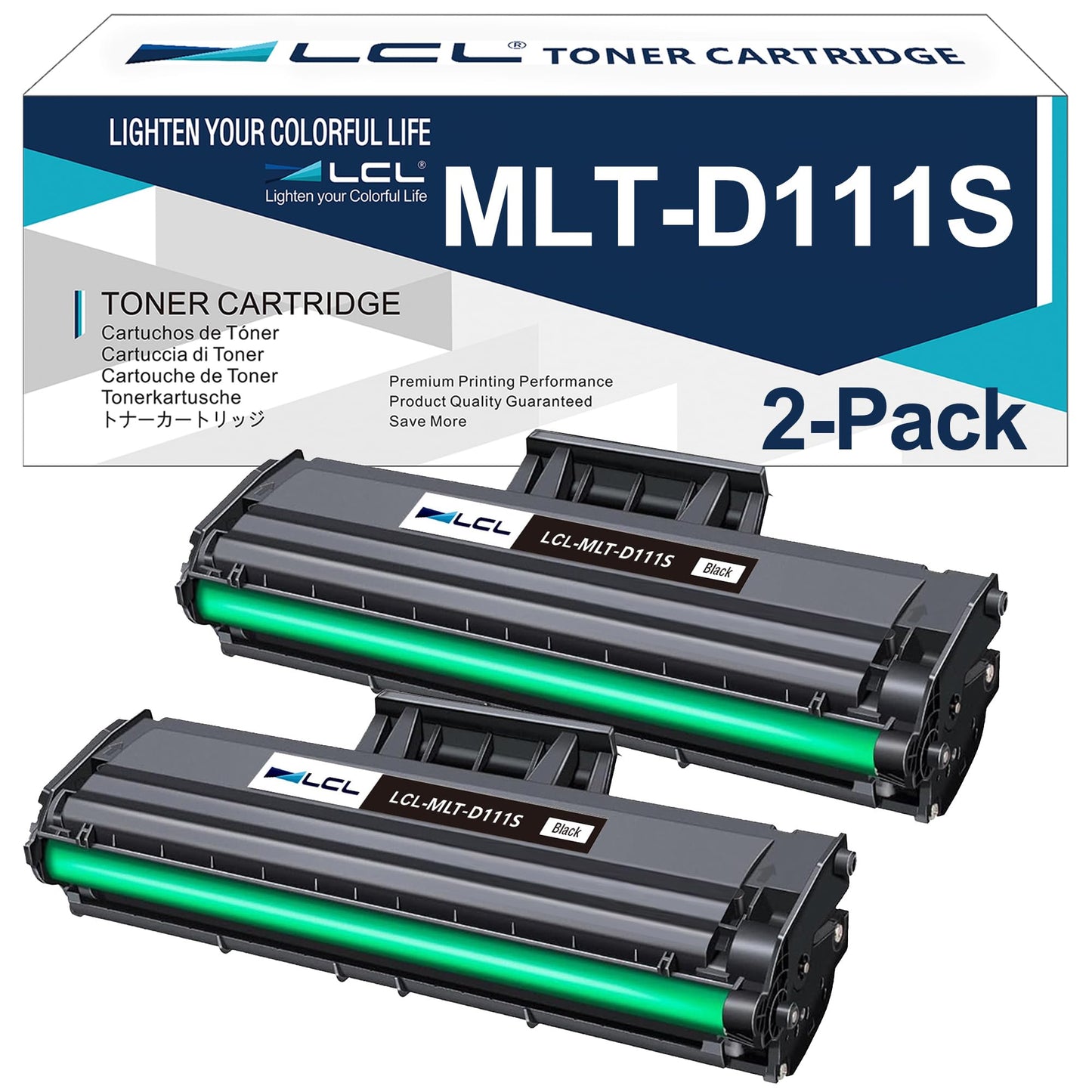 LCL Compatible Toner Cartridge for Samsung MLT-D111S (2-Pack,Black) for Samsung Xpress M2020 M2022 M2020W M2070W M2070FW M2026 M2026W SL-M2020 SL-M2020W SL-M2022W SL-M2070 SL-2070FW SL-2070W SL-M2070F