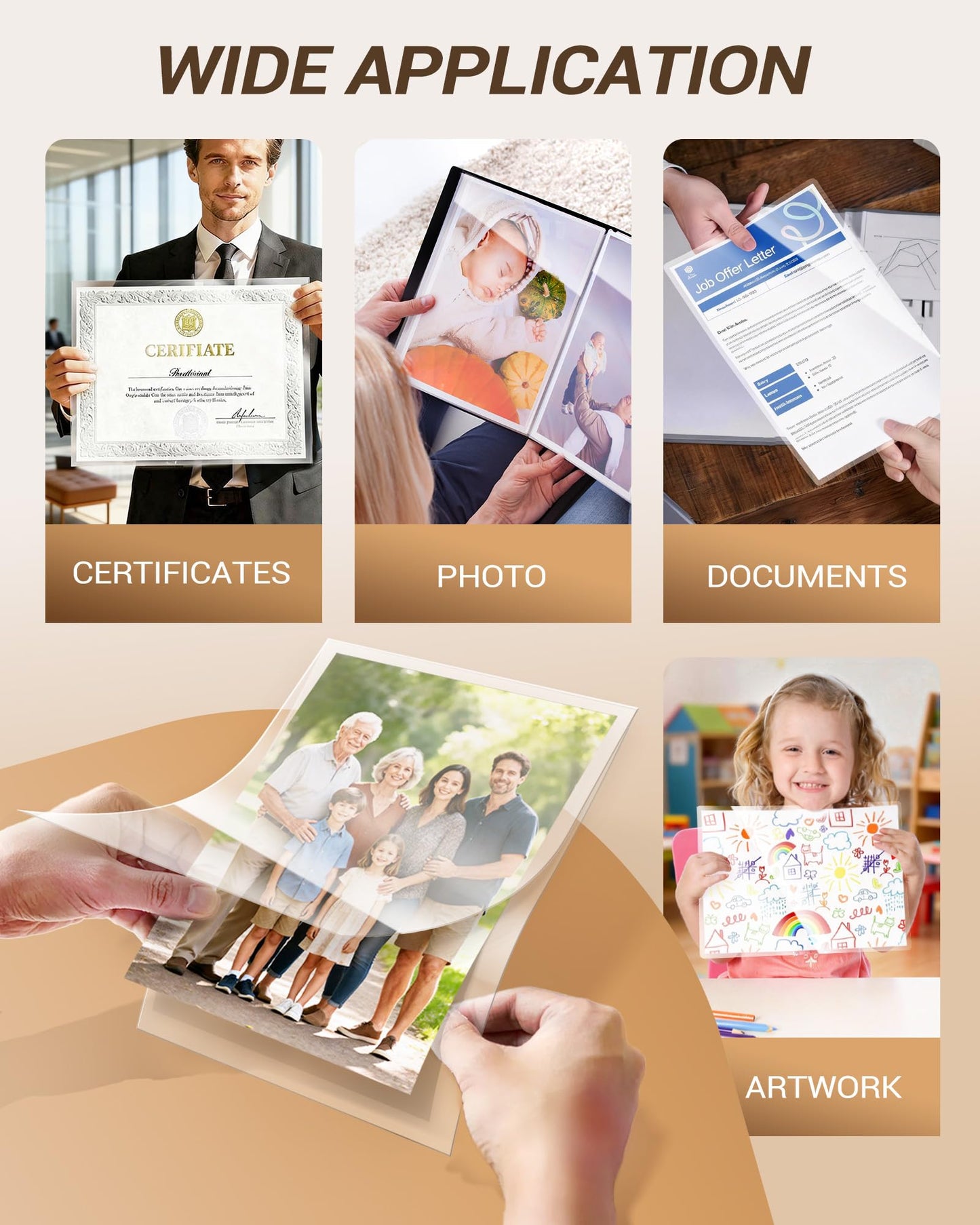 Uinkit 100Pack Thermal Laminating Sheets Hold 11x 17 Sheets 5mil Heavy Duty Laminating Pouches Menu Tabloid Size11.5X17.5 inches Lamination Sheets Paper for Laminator Clear Glossy Rounded Corner