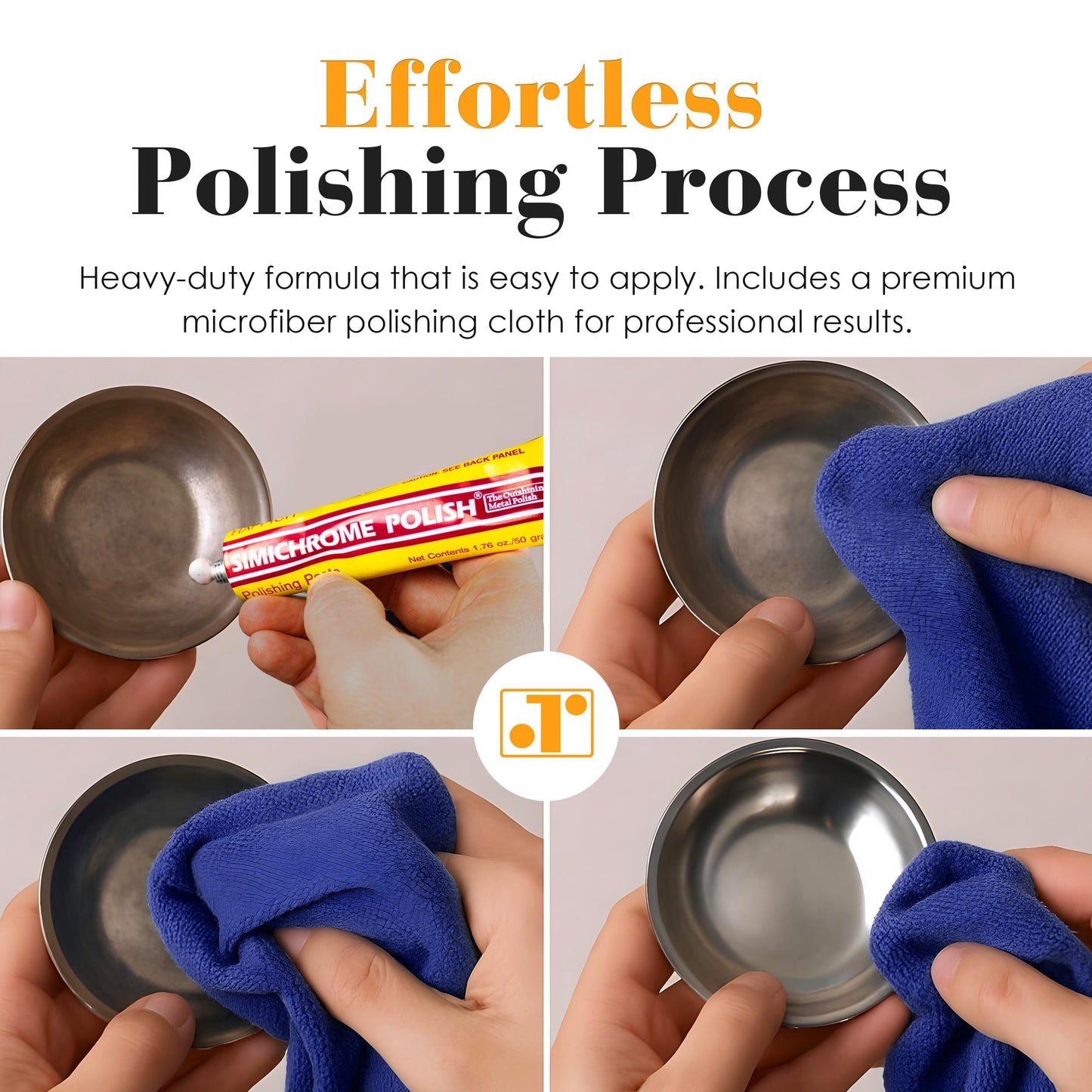 Simichrome Polish Cans 250 Grams (1 Can with Polishing Cloth)
