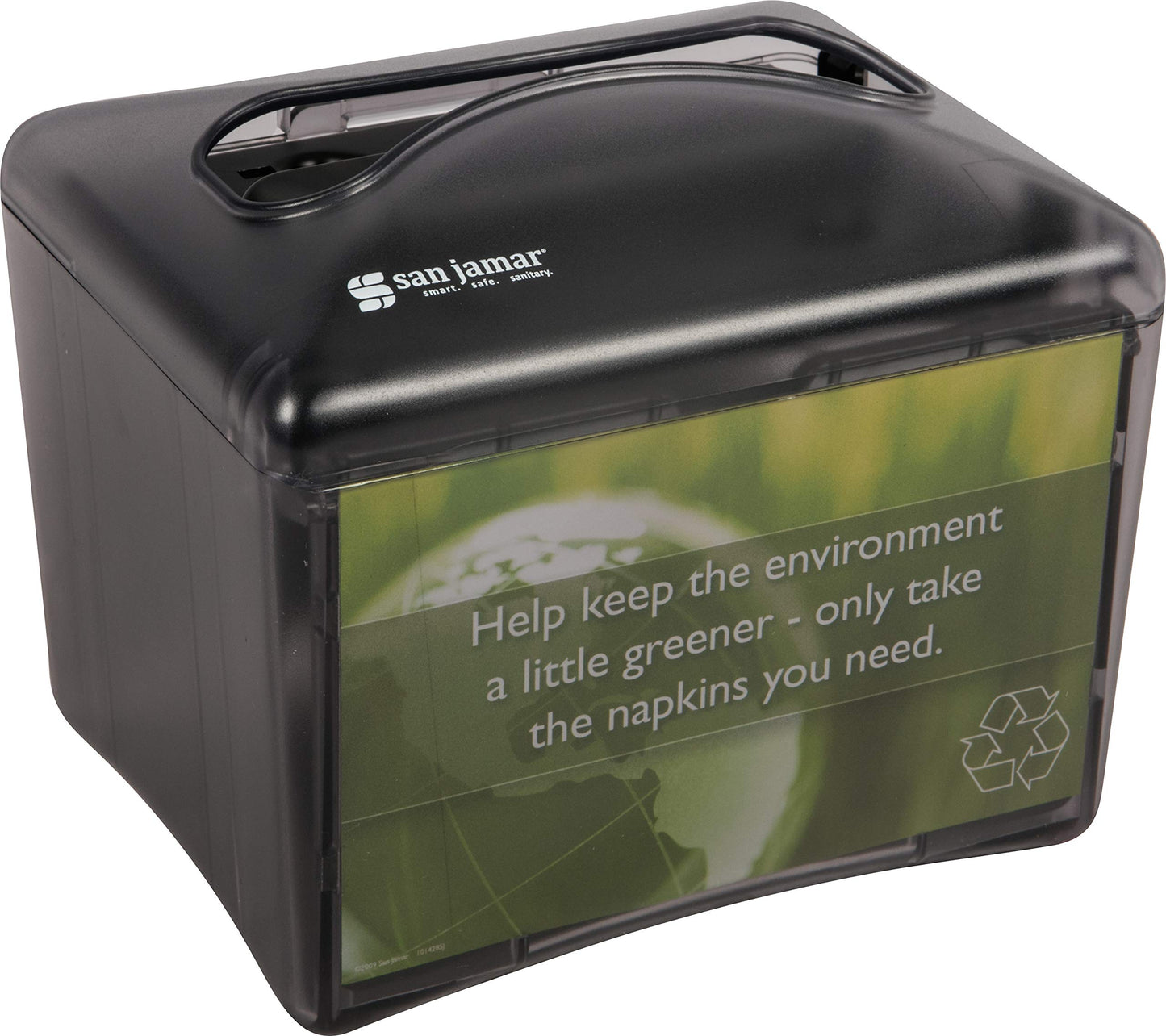 San Jamar H4003 Venue Table Top Interfold Napkin Dispenser, 200 Capacity, Black Pearl