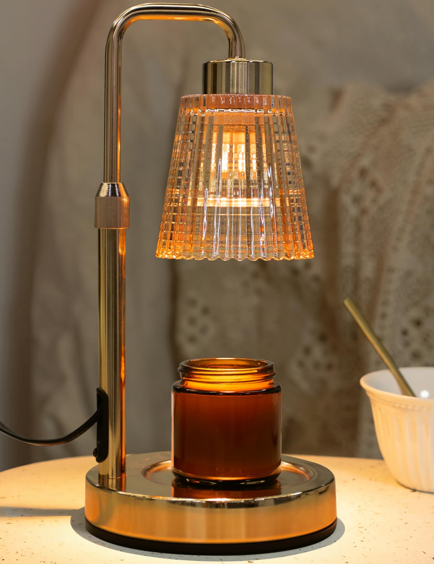 GODONLIF Candle Warmer Lamp with Timer Dimmable, Adjustable Height, House Warming Gifts New Home Room Decor, Birthday Gifts for Women Mom, Wax Warmer Lamp for Jar Candles with 2 Bulbs