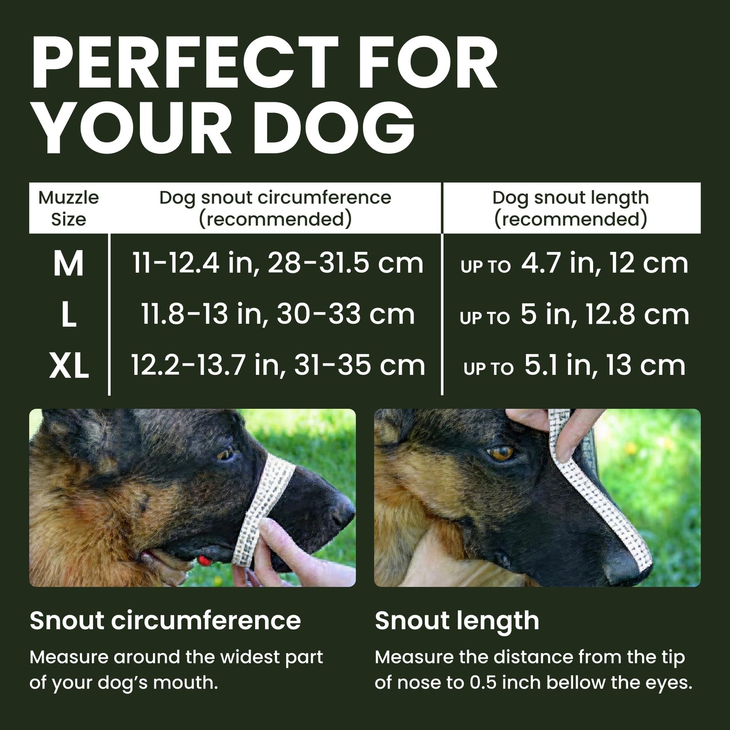 BRONZEDOG Wire Dog Muzzle German Shepherd for Medium Large Dogs Adjustable Durable Metal Basket for Biting Chewing Barking (M)