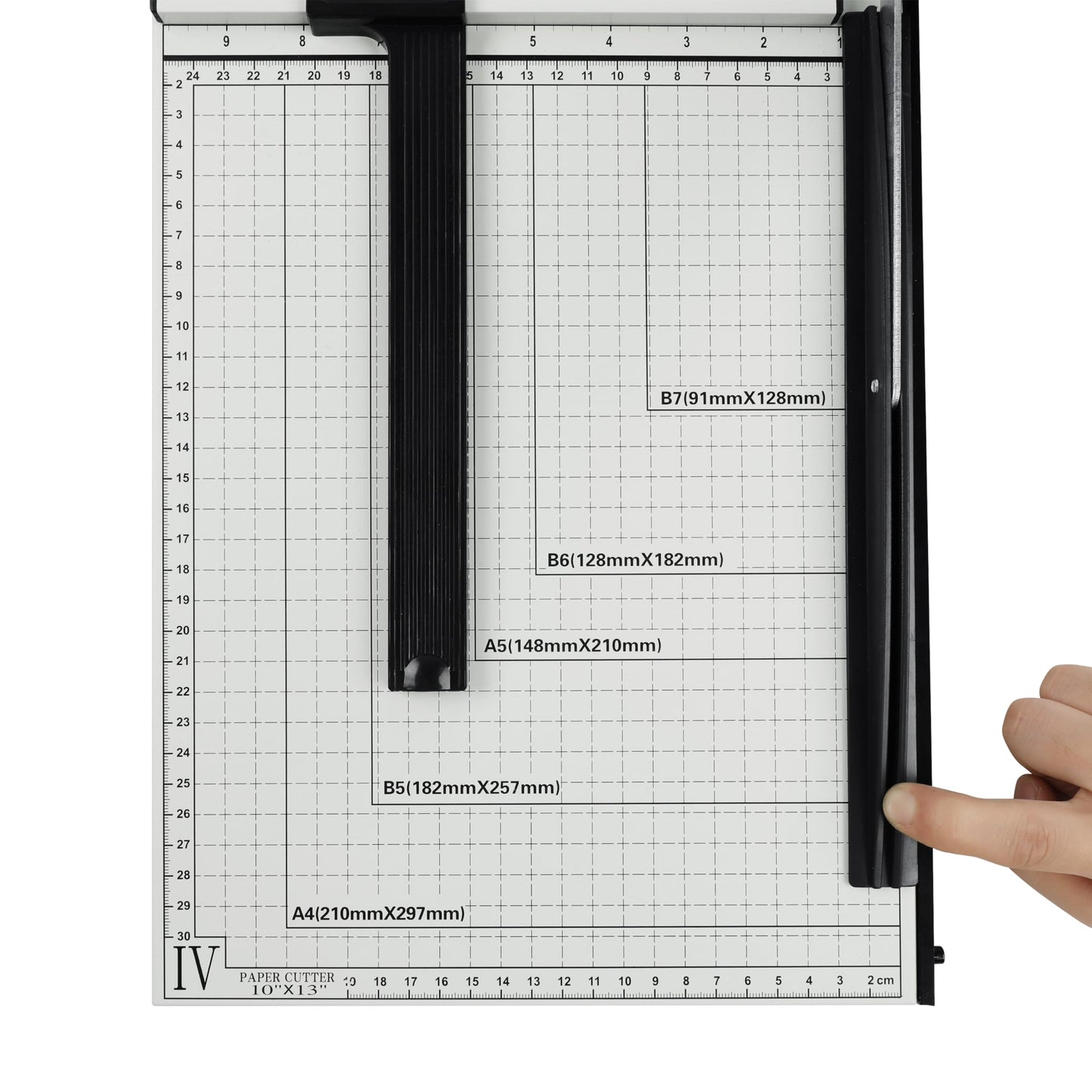 TEXALAN Precision Paper Cutter for A4/B5/A5/B6/B7, 10x13 inches, 70GSM Capacity, Metal Base