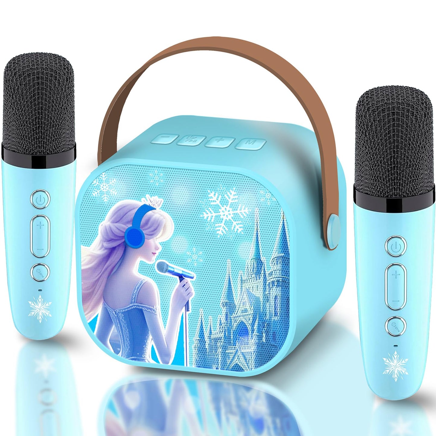 4 5 6 7 8 Year Old Girl Gifts Froze Toys for Girls Princess Toys Karaoke Microphone Karaoke Machine Wireless Microphone Kids Birthday Gifts for Girls Mini Karaoke Machine with 2 Mic