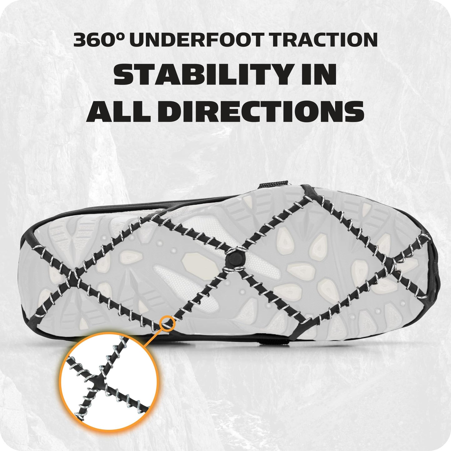 Yaktrax Pro Traction Cleats for Walking, Jogging, or Hiking on Snow and Ice, X-Large