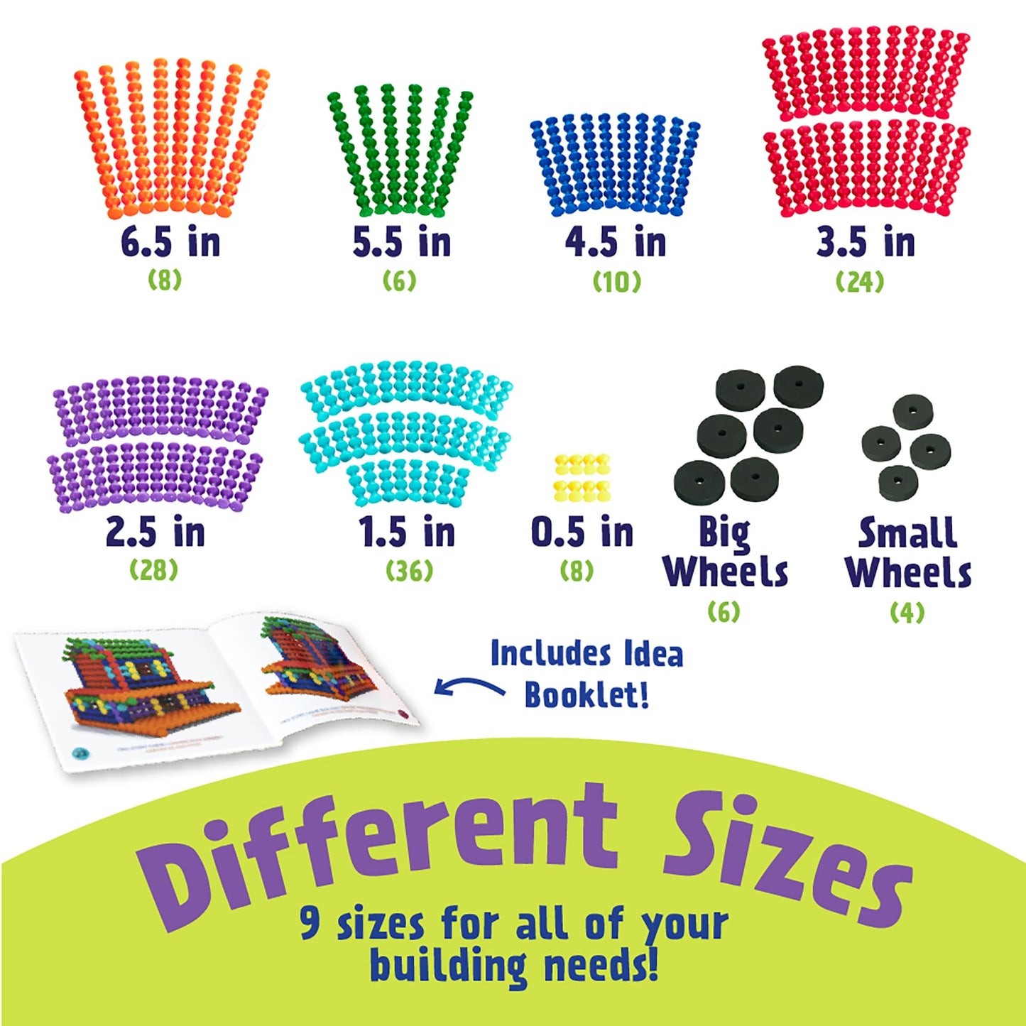 Popular Playthings Playstix Vehicles Set 130 Pieces (Bilingual