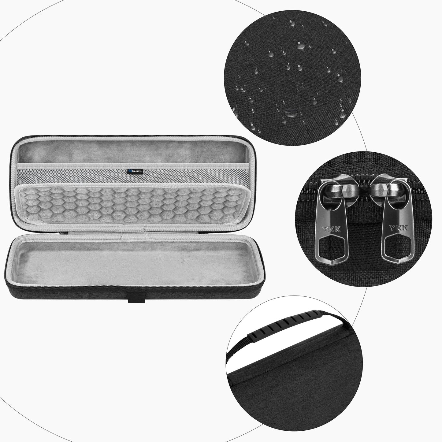 Geekria Audio Interface Carrying Case, Compatible with Yamaha SEQTRAK/Mobile Music Ideastation, EVA Hard Shell Portable Travel Bag (Dark Gray)