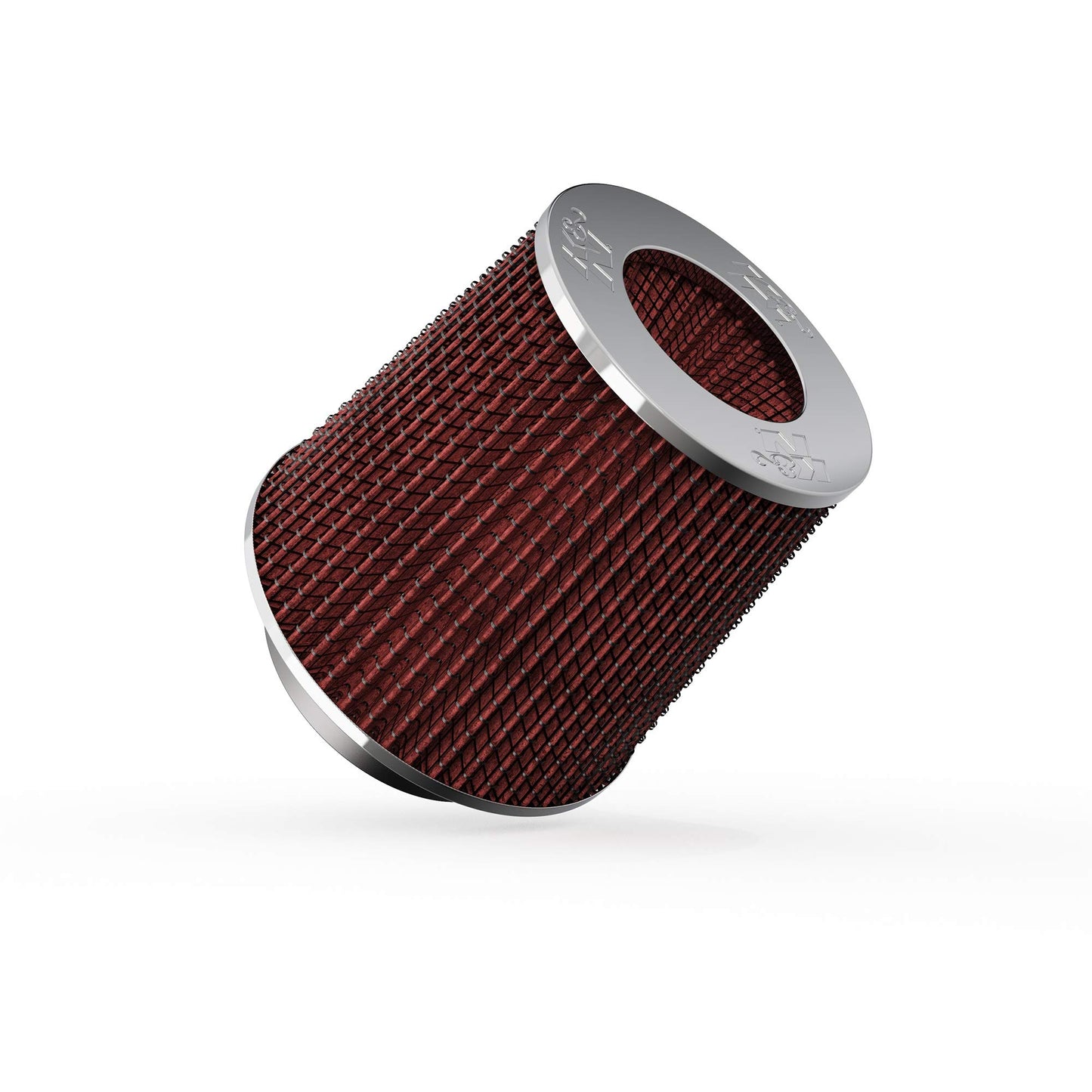 K&N RG-1001RD Universal Clamp-On Air Filter: Round Tapered, 102 mm/89 mm/76 mm Flange ID, 127 mm Height