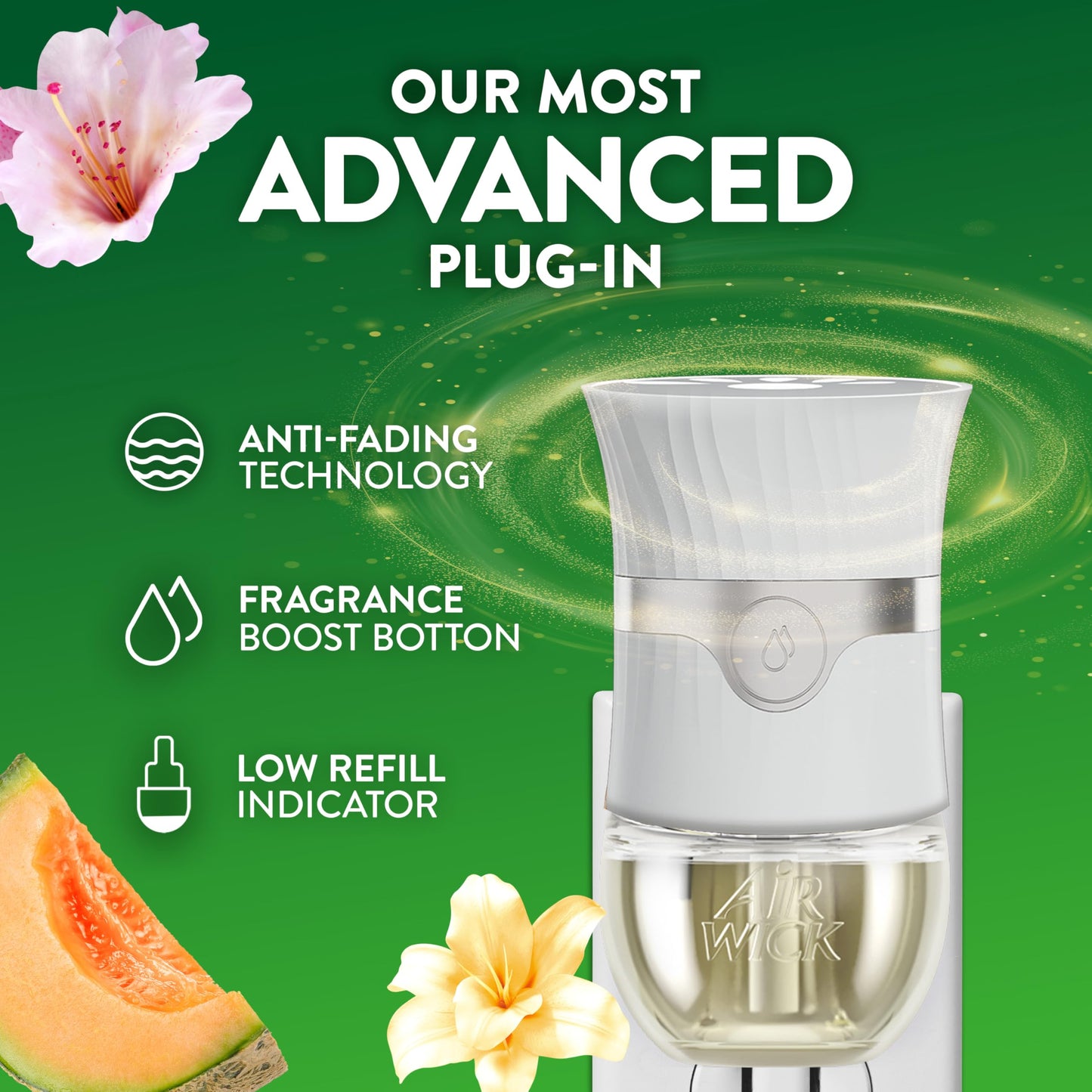 Air Wick Plug In Scented Oil 10 Refills, Summer Delights, Eco Friendly, Essential Oils, Air Freshener