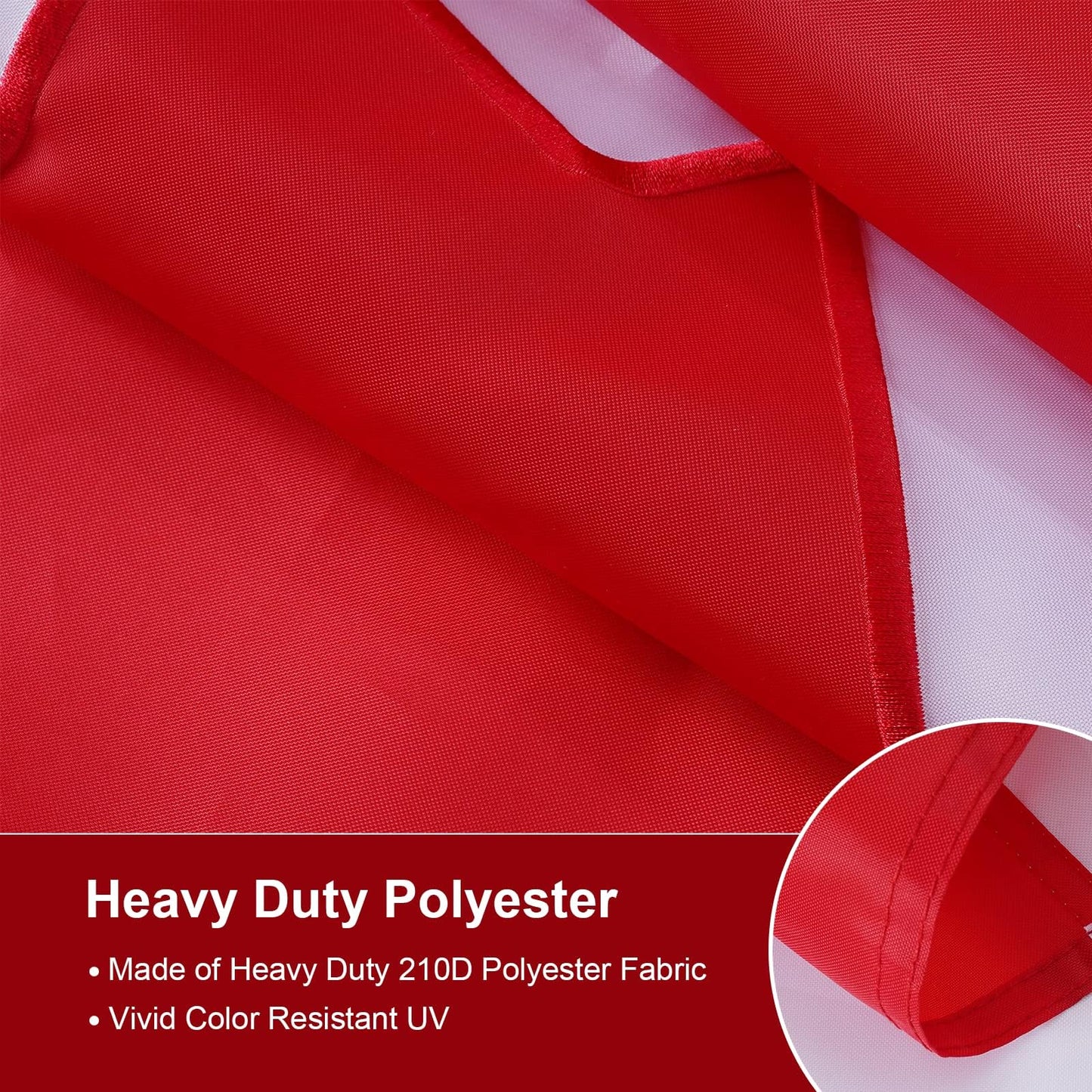 SYII Canada Flag 4x6 Ft Outdoor, Embroidered Canadian CAN Flags with 2 Brass Grommet and Sewn Stripes, Heavy Duty 210D Polyester