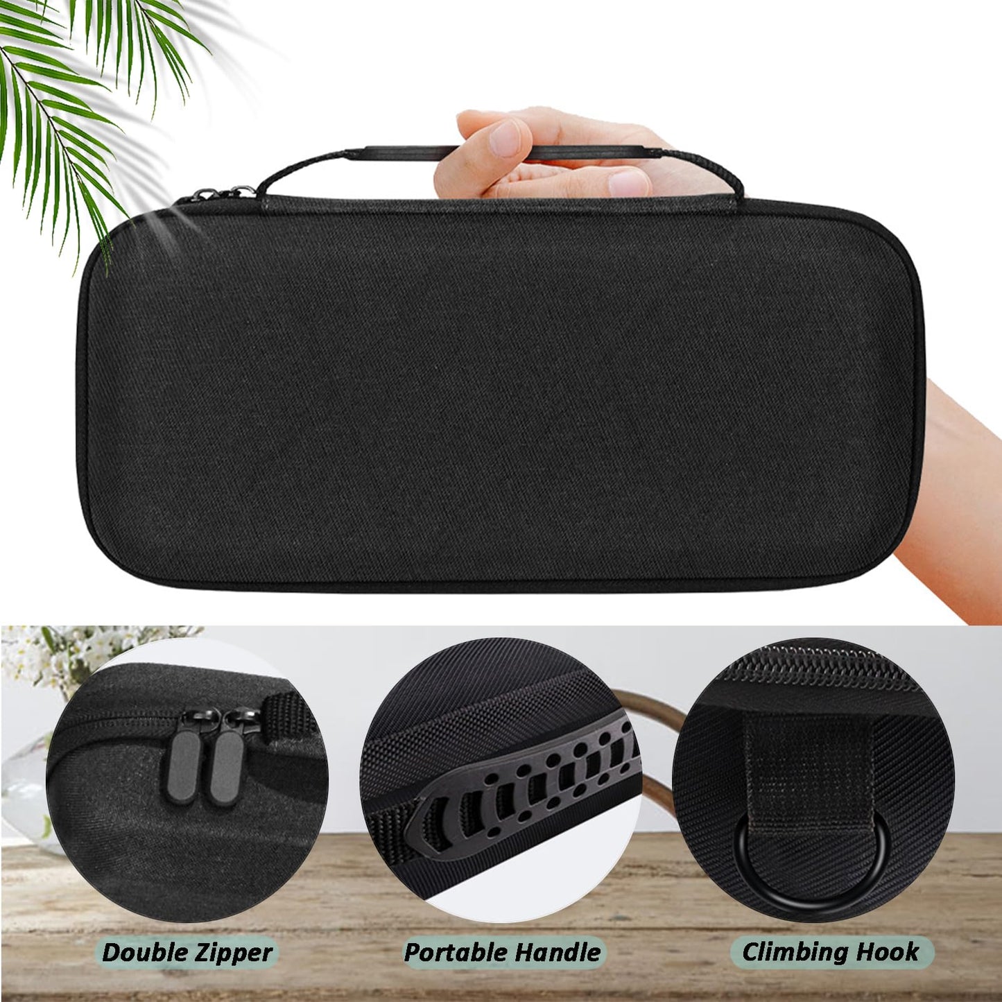 Miimall Compatible with Asus ROG Ally X 2024/ROG Ally 2023 Storage Case|Large Capacity Portable Carrying Full-Body Protective Storage Bag Case for Asus ROG Ally X/Asus ROG Ally Console (Black)