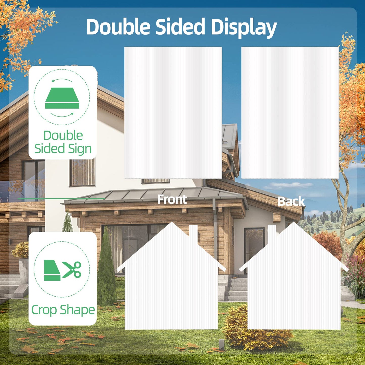 VAIIGO Plastic Sheets 24" x 36", 4mm Blank Yard Lawn Signs, 4 Pack Plastic Poster Board, Coroplast Plastic Sheets for Garage Yard Sale Sign, A-Frame, Warnings, Divider, Crafts, Packing
