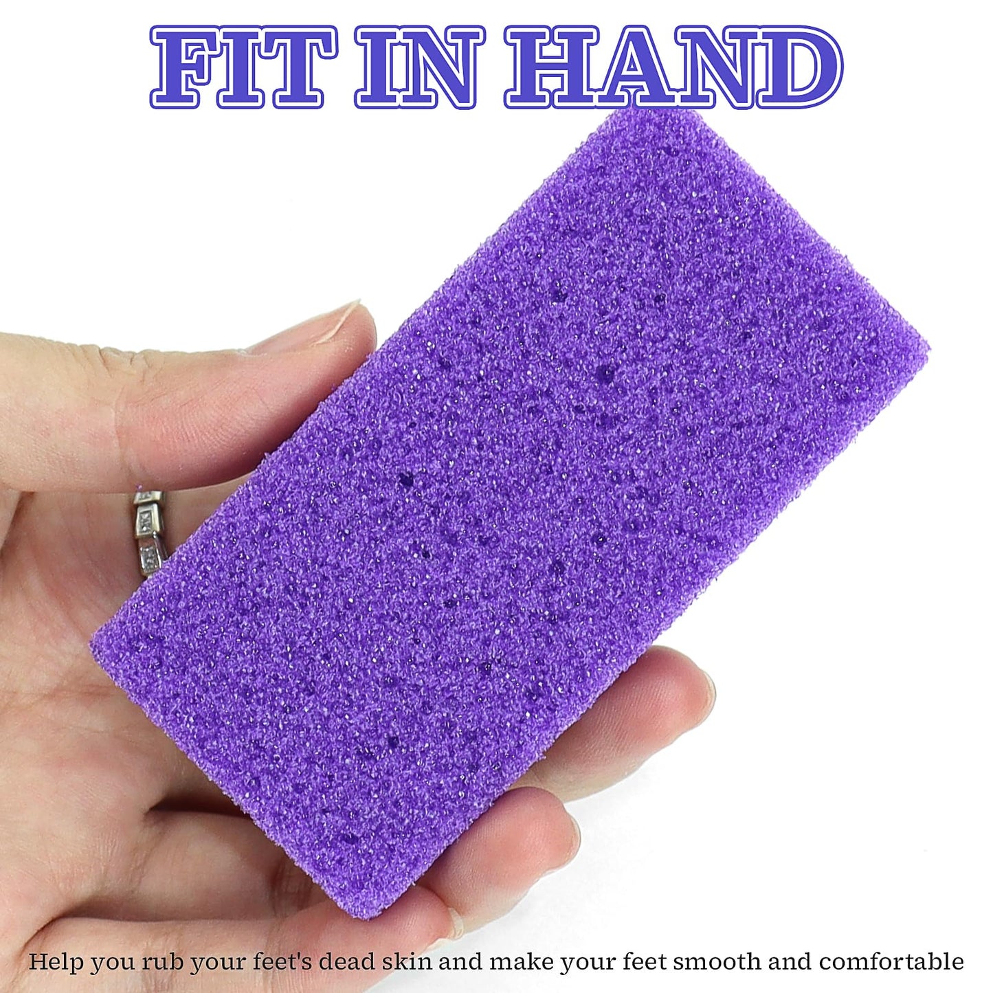 200 Pcs Purple Pumice Stone for Feet, Disposable Foot Sponge Scrubber, Pedicure Exfoliator Callus Remover for Shower, Bath, Spa, Dead Skin - 3.54 x 1.77 Inch