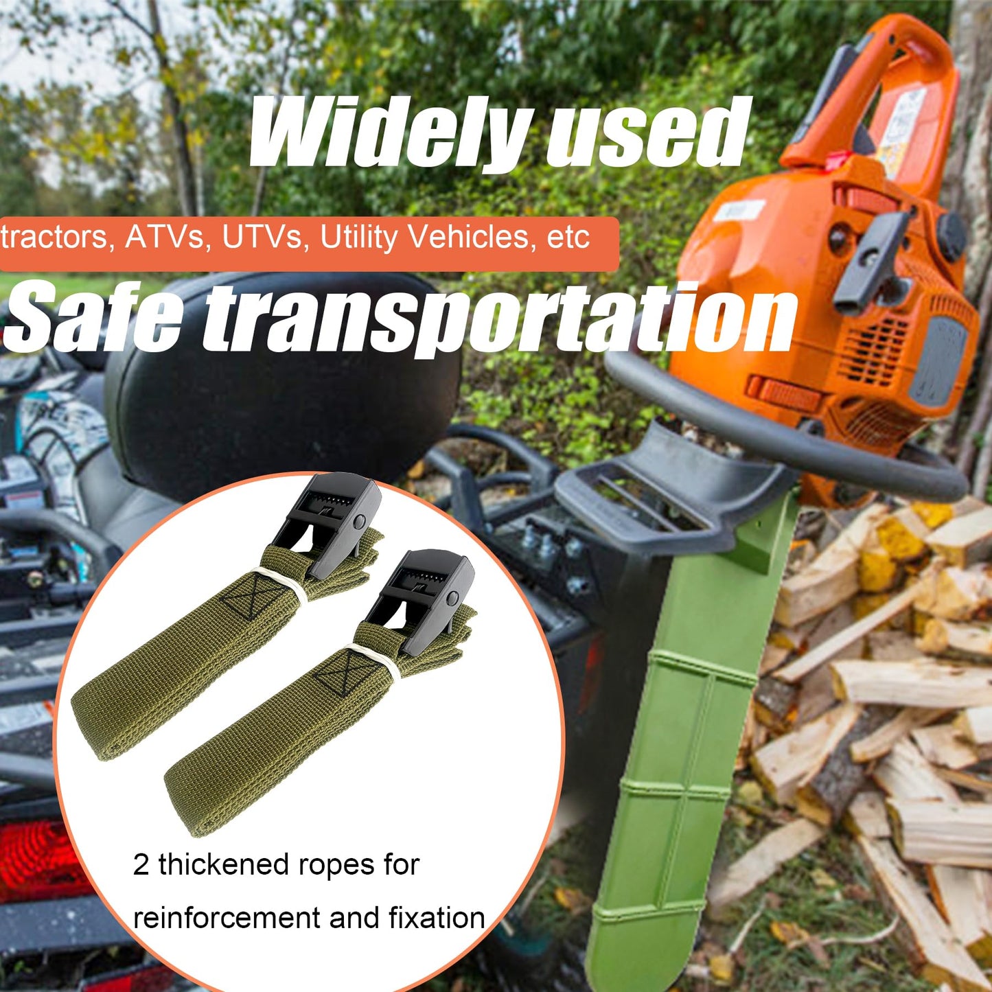 CCLINK Universal Chainsaw Holder for Tractor 20''Chainsaw Carrier Chainsaw Mount for Tractor Compatible with Tractors ATVs UTVs Trucks etc