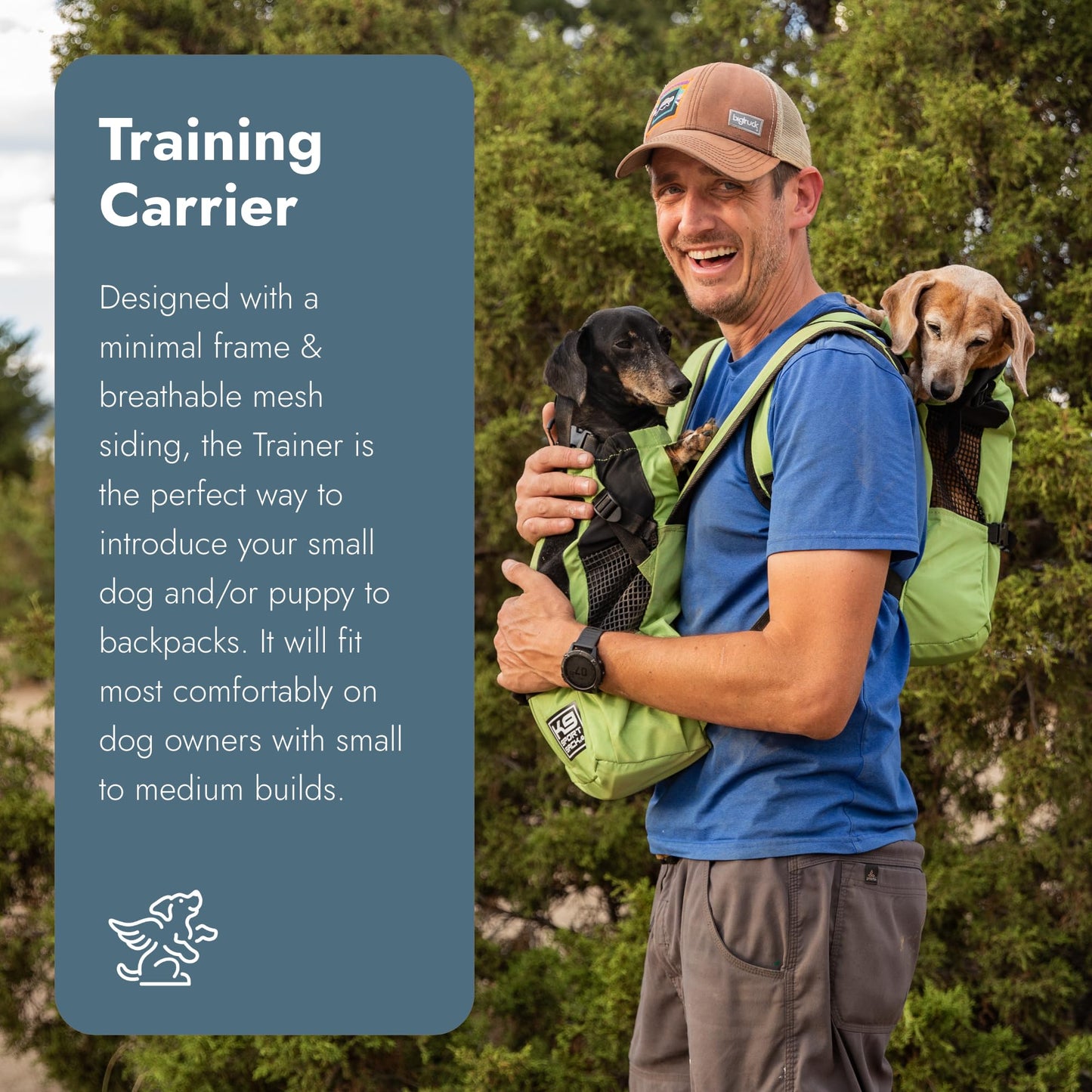 K9 Sport Sack Trainer | Dog Carrier Dog Backpack Pets, Irongate, 12.0" L x 11.0" W x 22.0" H