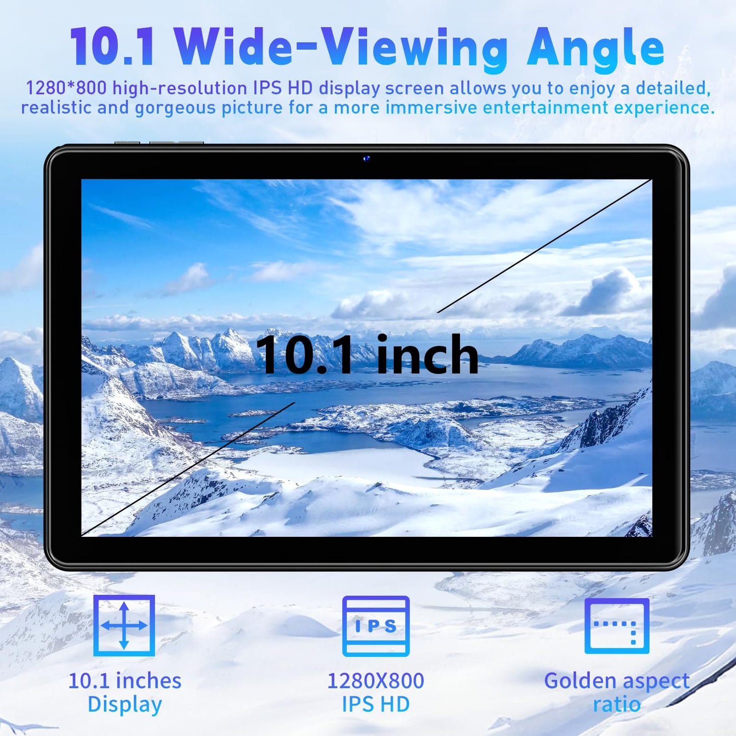 Android 15 Tablet 10 inch,2025 Newest Tablets,18GB RAM 128 ROM,1TB Expandable,Widevine L1 Compatible Octa-Core Tablet with WiFi 5,6000mAh,T310 CPU,Dual Camera(5MP+8MP)