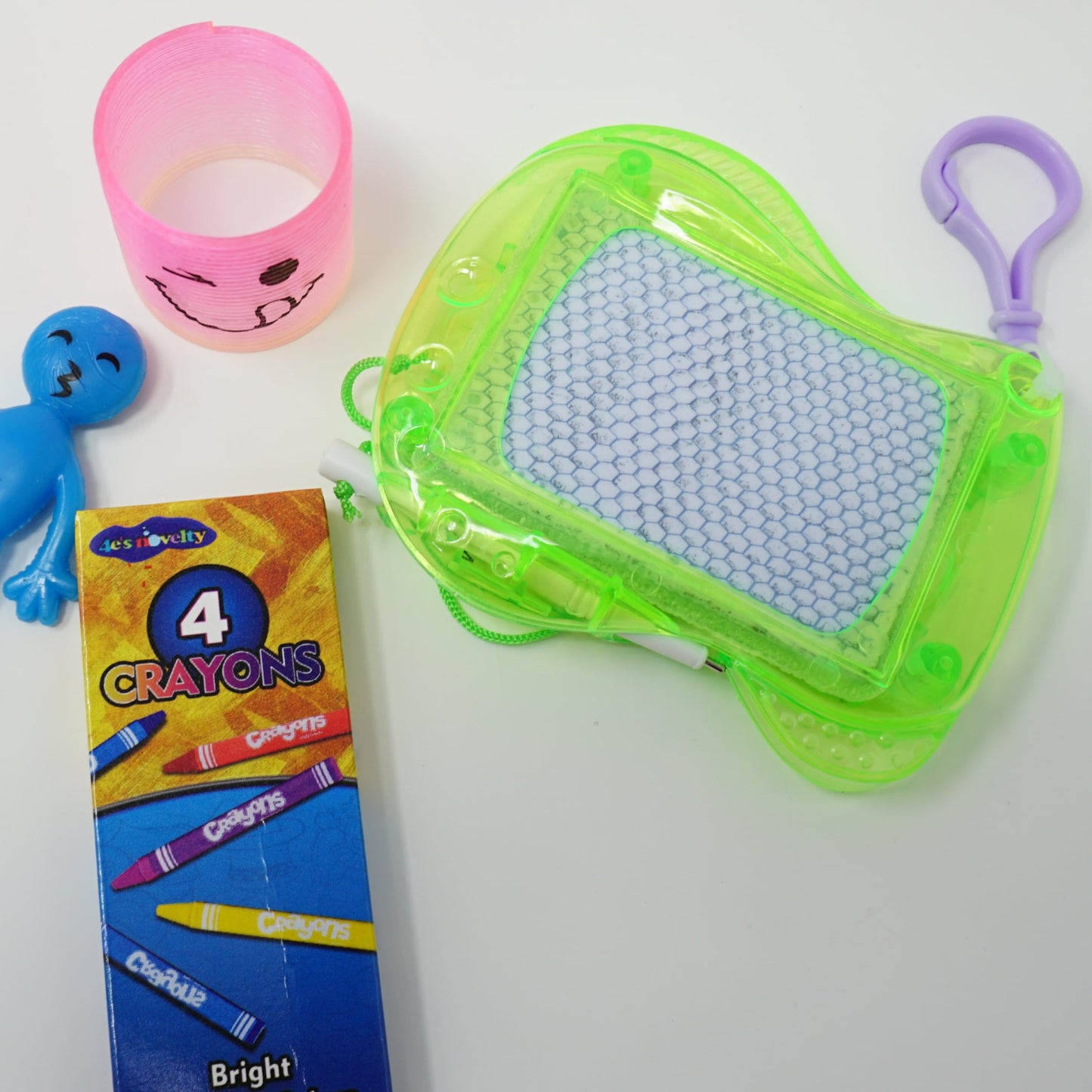 4E's Novelty Mini Drawing Board for Kids (Pack of 24) Bulk Backpack Keychain Clip Drawing Boards, Erasable Doodle Sketch and Writing Pad Stocking Stuffers for Boys & Girls