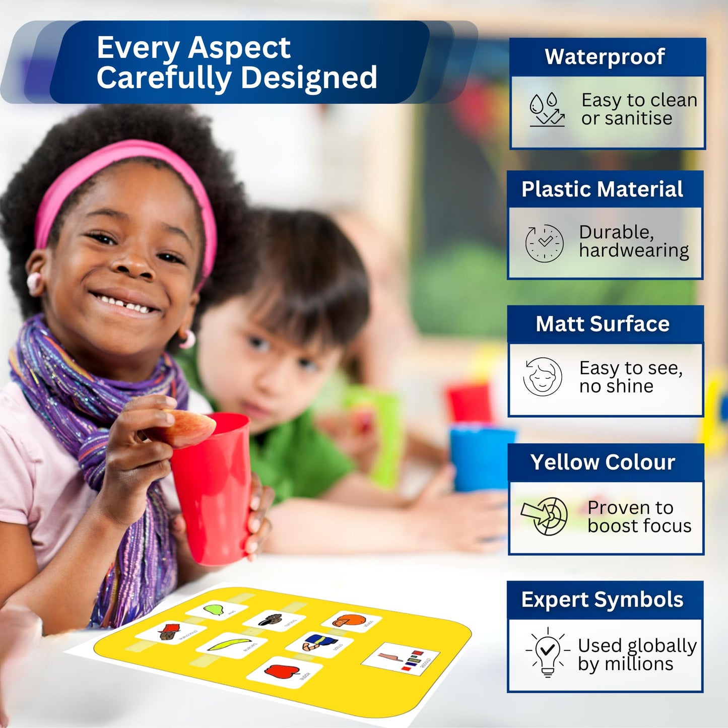 Snack Choice Board Nonverbal Communication – Visual Schedule for Kids -16 x Autism Communication Cards – Special Education Classroom Must Haves