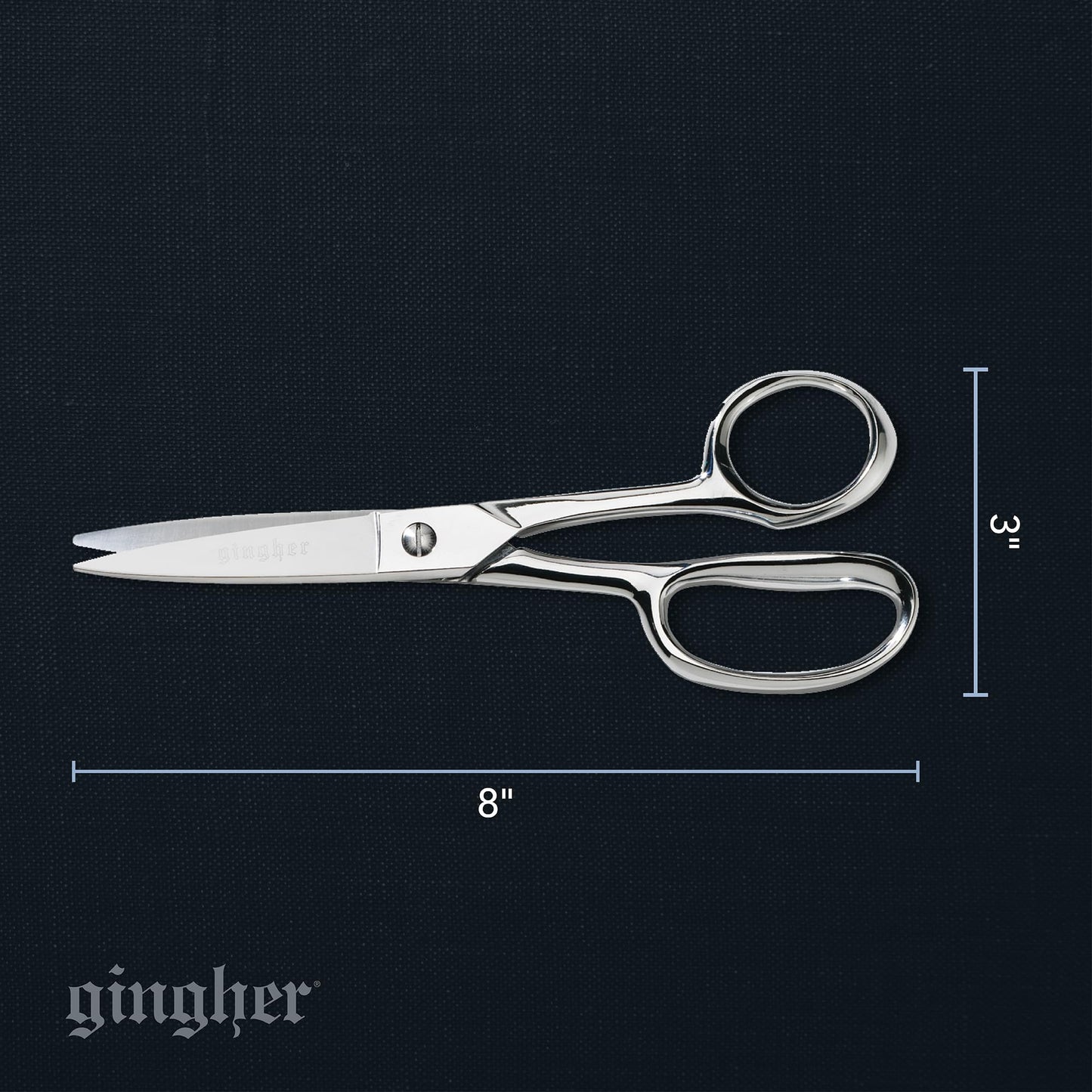 Gingher 8" Knife Edge Blunt Utility Shears