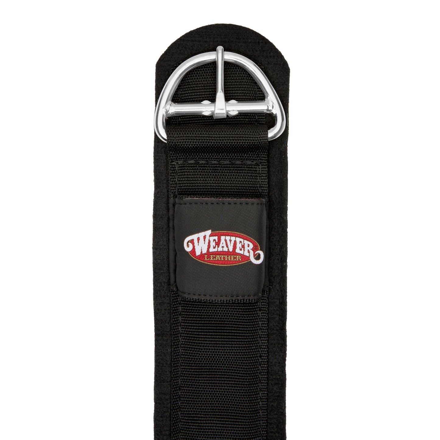 Weaver Equine Deluxe Super Horse Cinch, Anti-Slip Felt Lined Saddle Cinch Girth with Flat Buckle, Draft Horse Riding Supplies, ‎Black