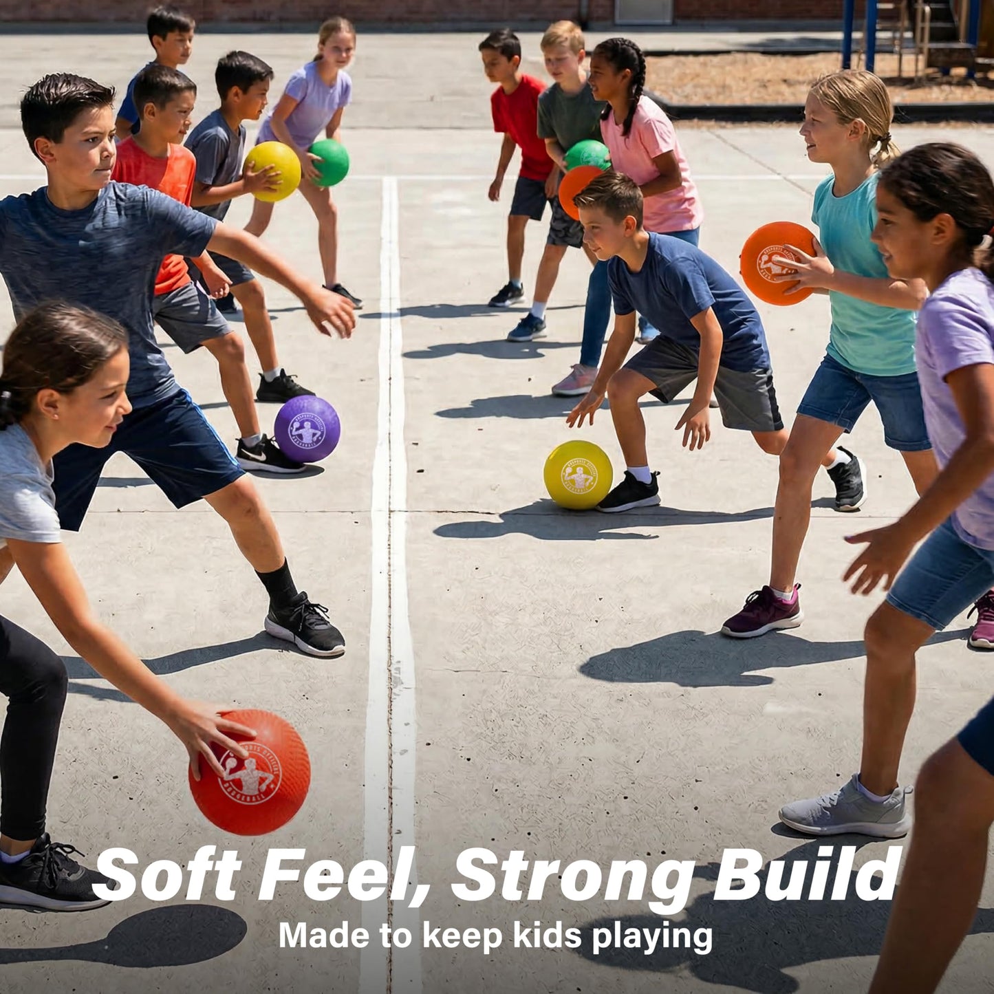 GoSports 7 Inch Inflatable No Sting Dodgeball 6 Pack Includes Ball Pump & Mesh Bag
