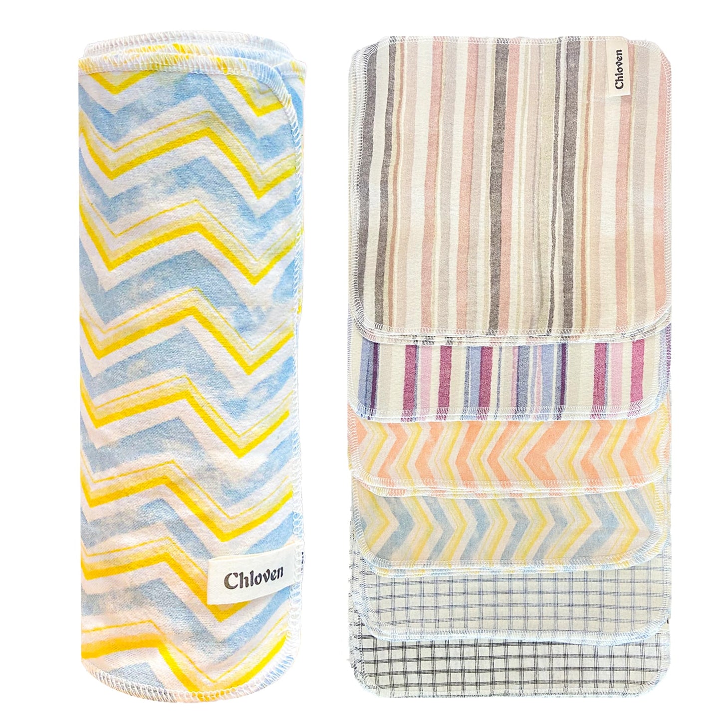 Chloven 30 Pack Reusable Paper Towels, Highly Absorbent Cotton Cloth Washable Paper Towels for Kitchen, Eco Friendly Paperless Towels & Napkins Alternative, Reusable Hand Towels Roll