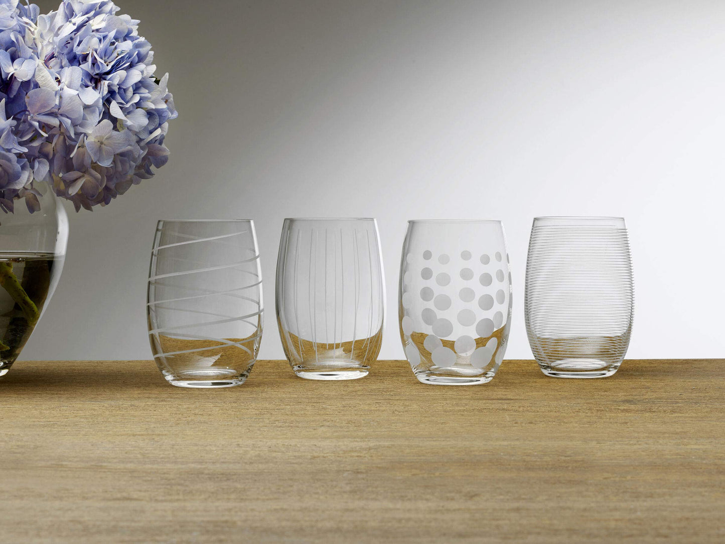 Mikasa Cheers Stemless Wine Glass, 17-Ounce, Set of 4