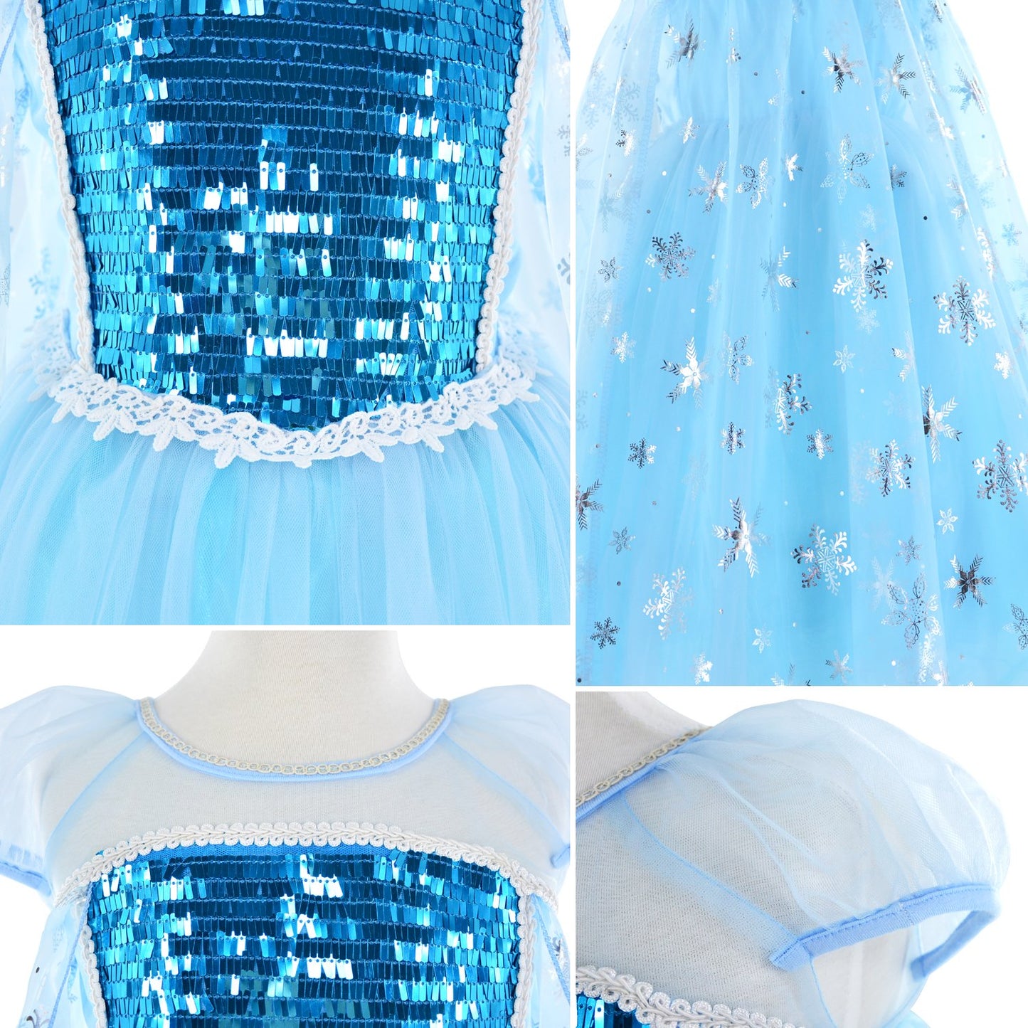 Party Chili Princess Costumes Birthday Dress Up For Little Girls with Crown,Mace,Gloves Accessories 2t 3t (100)